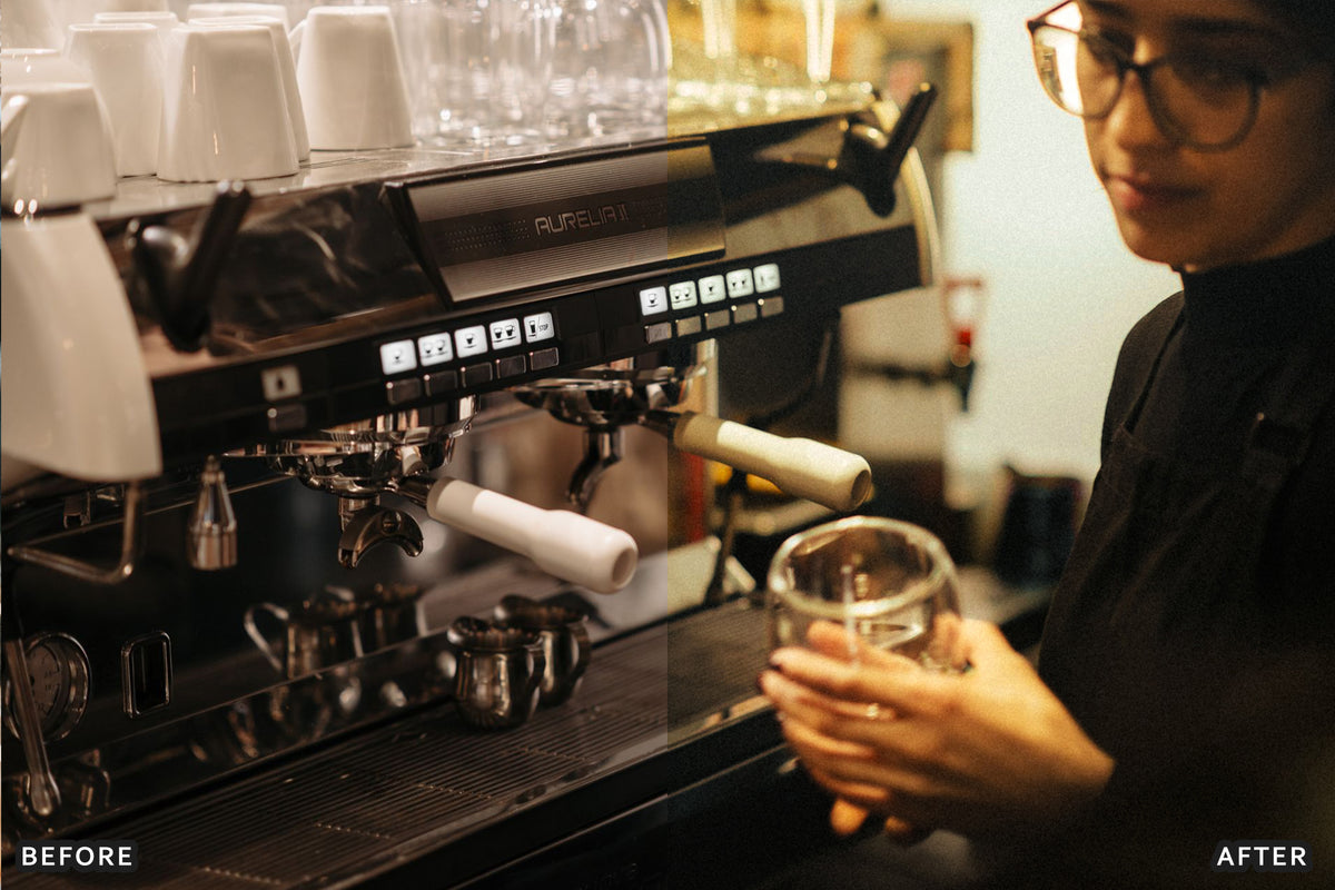 AI-Optimized Espresso Noir Café Lightroom Presets