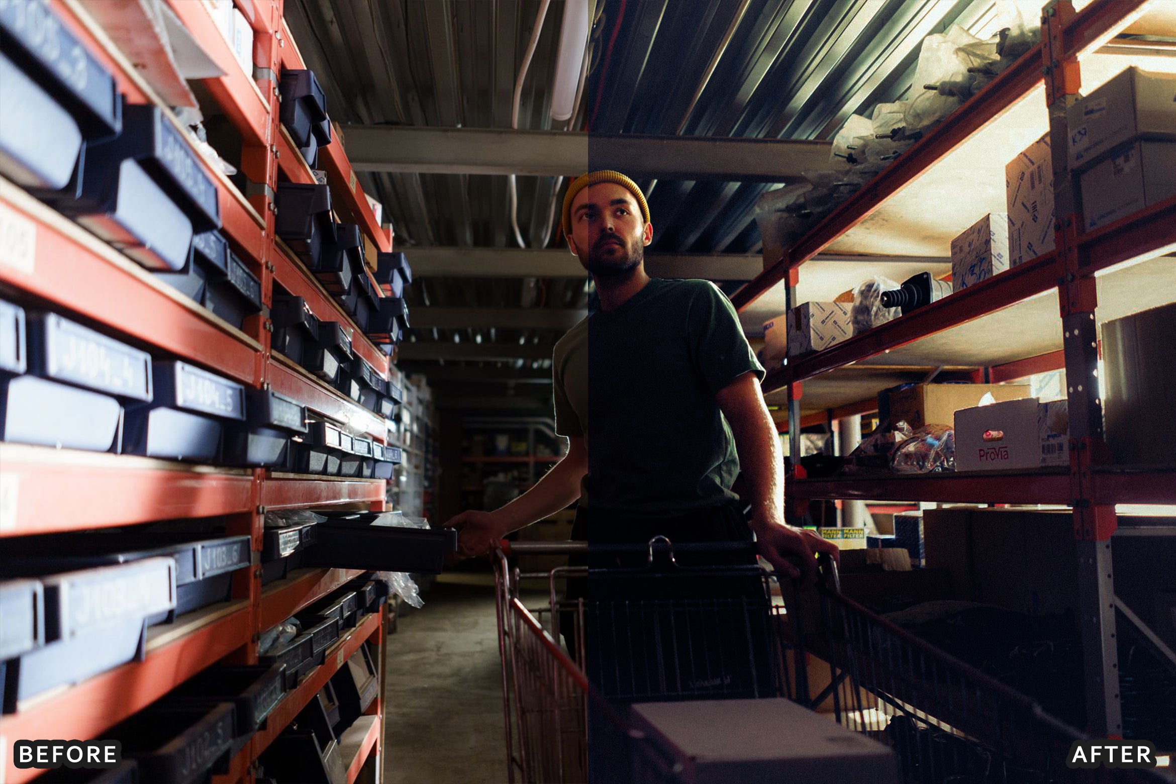 AI-Optimized Industrial Warehouse Grit Lightroom Presets