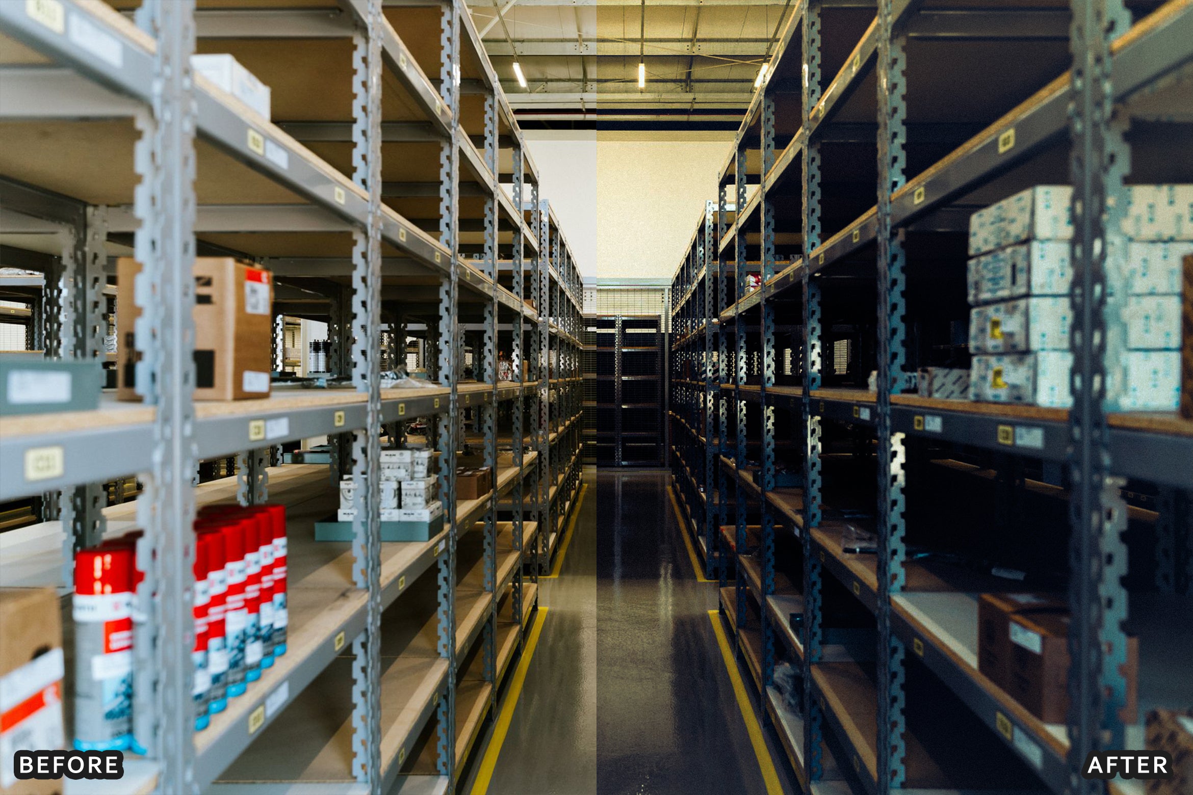 AI-Optimized Industrial Warehouse Grit Lightroom Presets