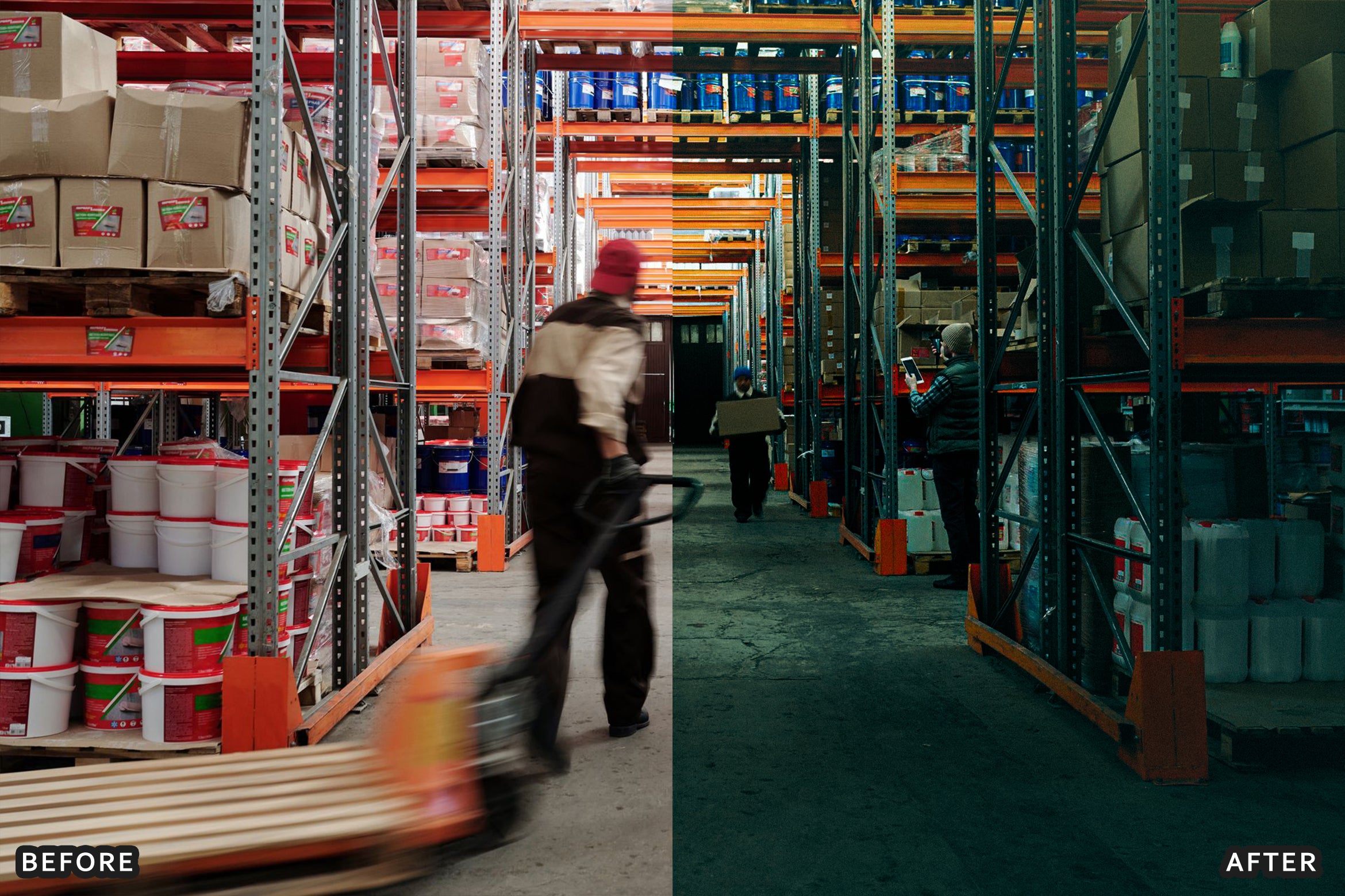 AI-Optimized Industrial Warehouse Grit Lightroom Presets