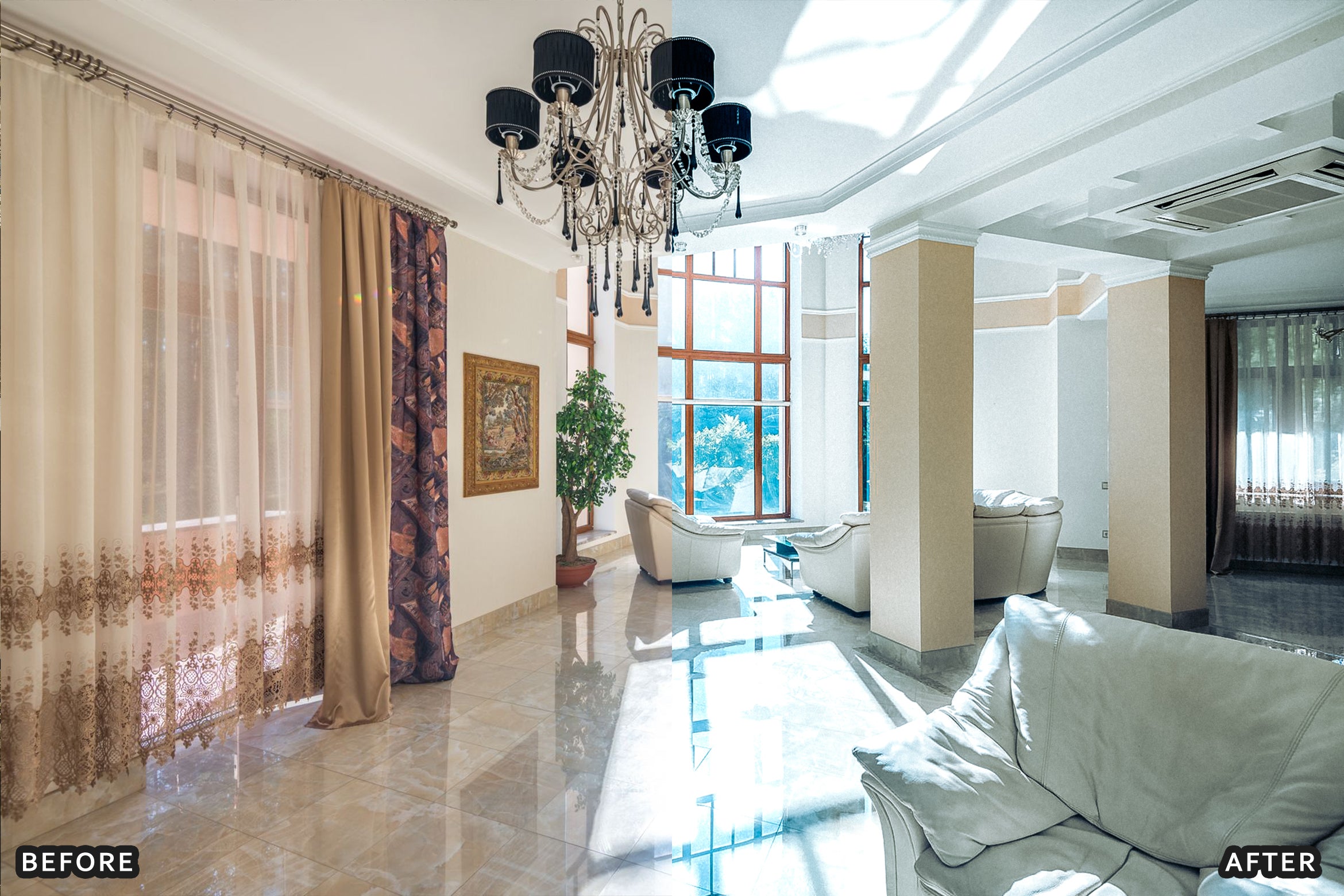 AI-Optimized Luxury Hotel Interior Glow Lightroom Presets