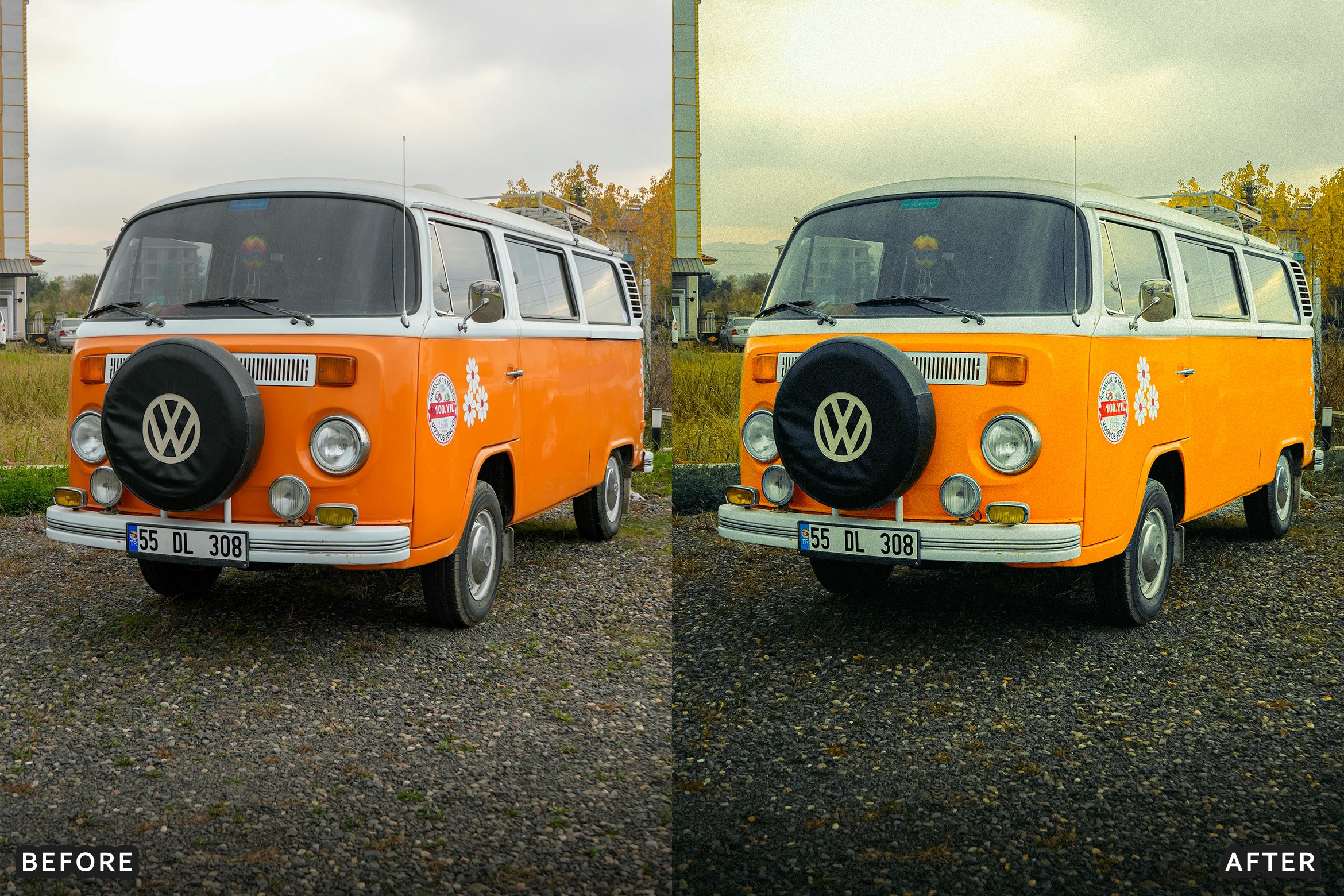 AI-Optimized Orange Retro Film Lightroom Presets