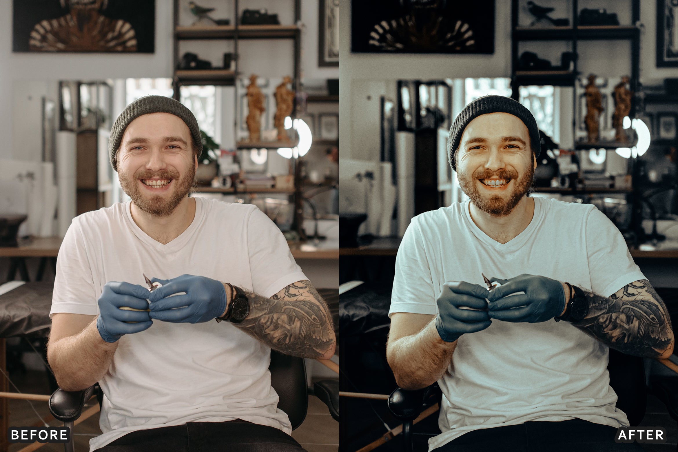 AI-Optimized Ink & Shadow Tattoo Lightroom Presets