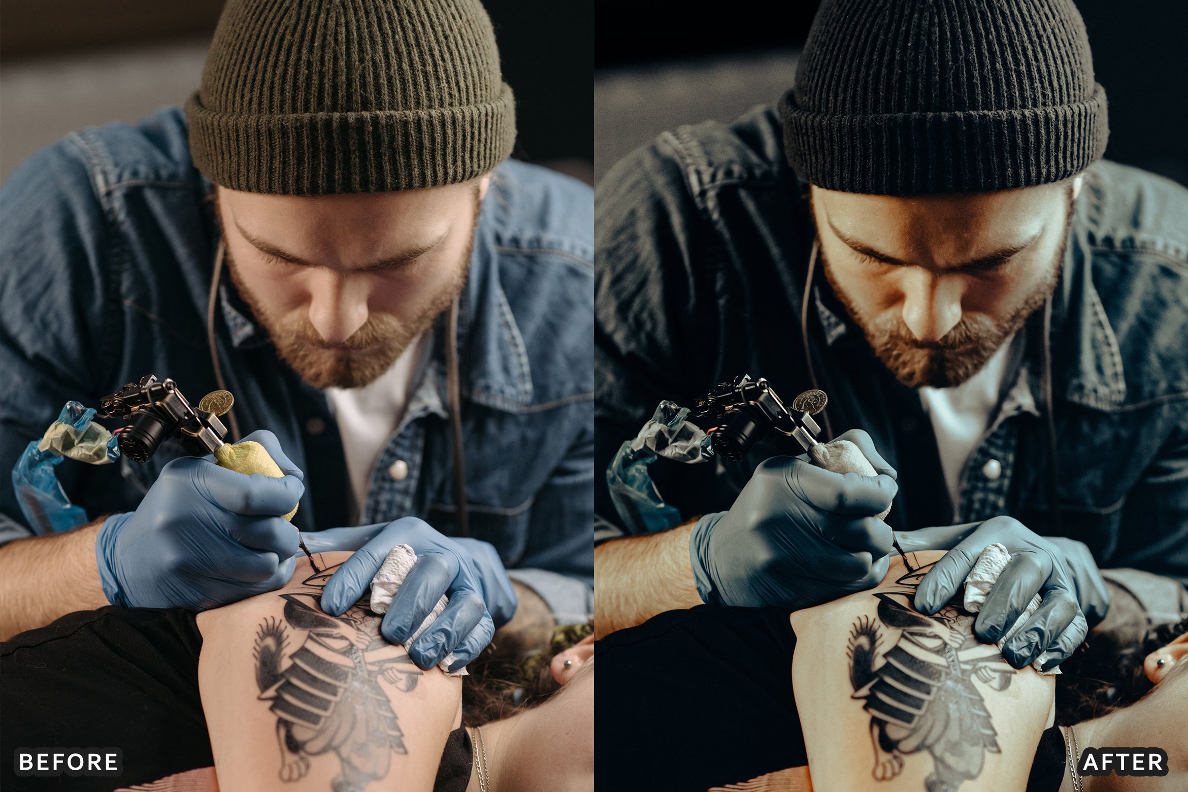 AI-Optimized Ink & Shadow Tattoo Lightroom Presets