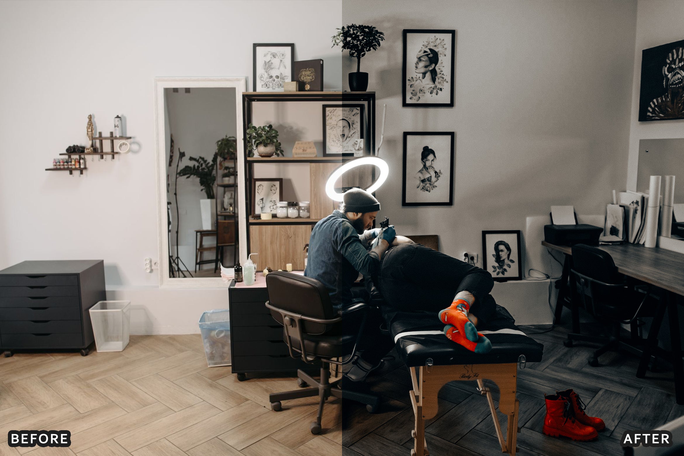AI-Optimized Ink & Shadow Tattoo Lightroom Presets