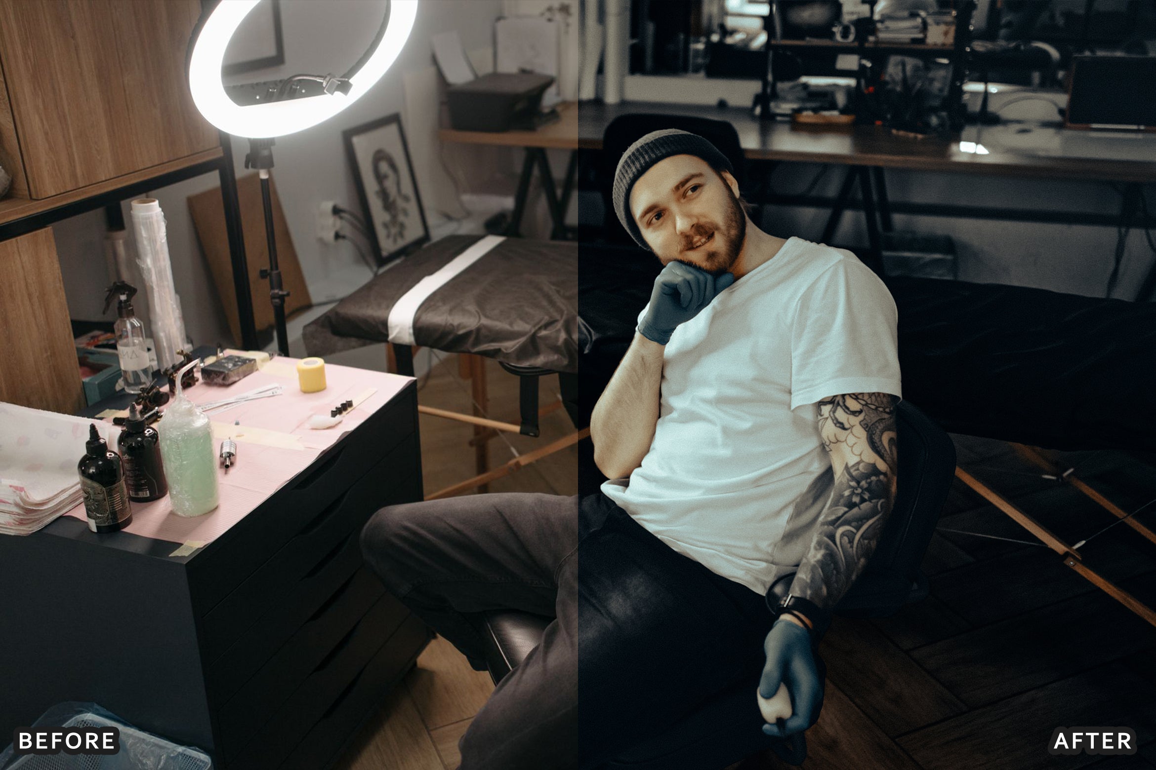 AI-Optimized Ink & Shadow Tattoo Lightroom Presets
