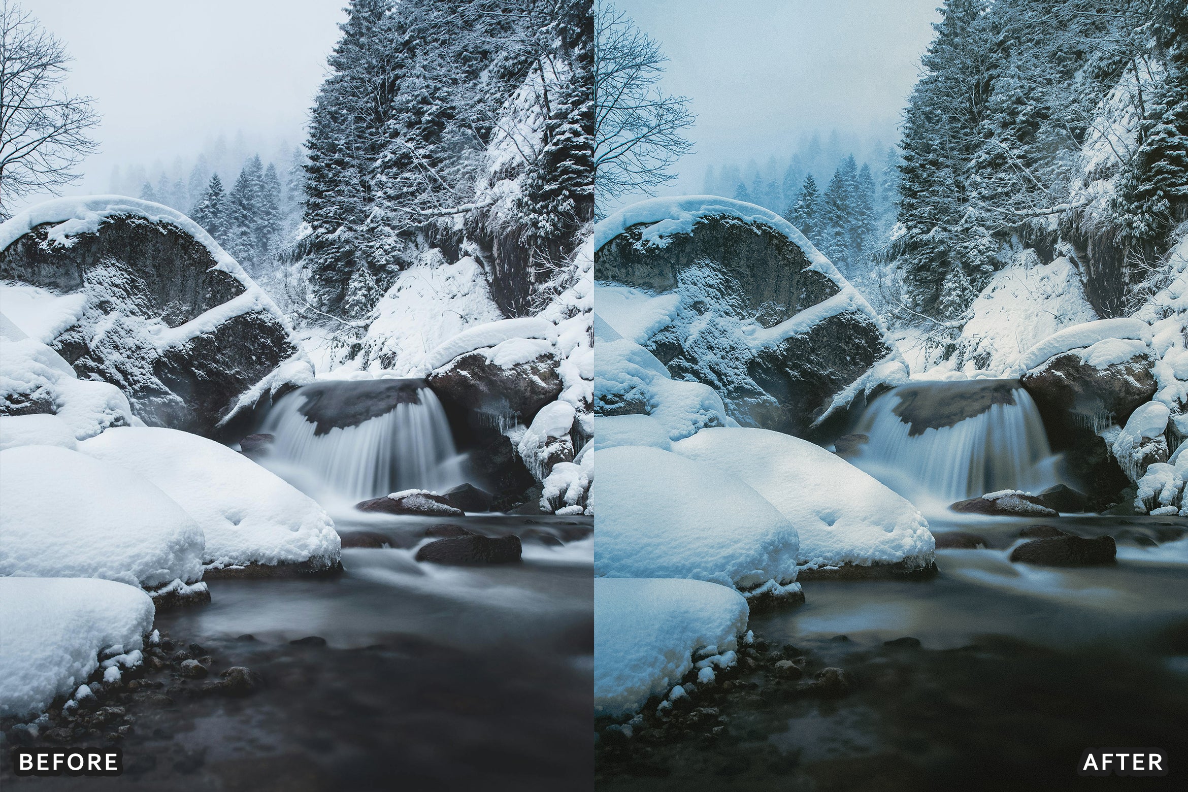 AI-Optimized Winter Snow Landscape Lightroom Presets - Lightroom Presets - by AAA Presets