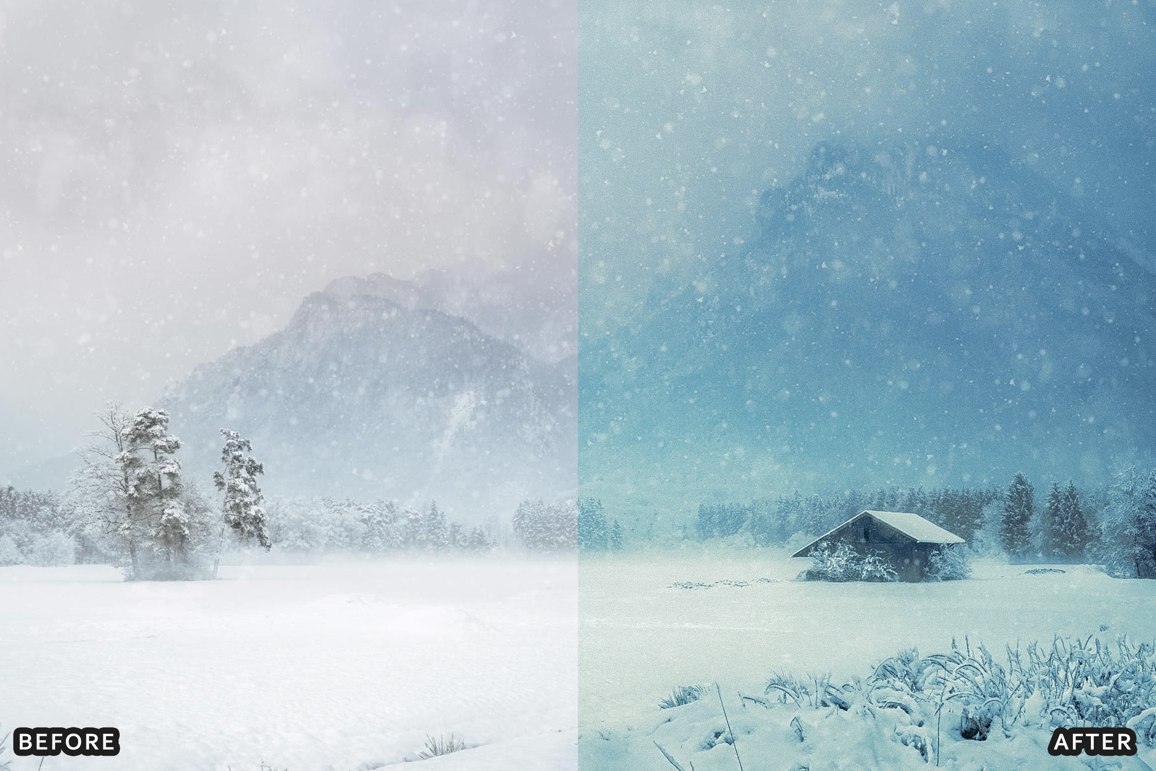 AI-Optimized Winter Snow Landscape Lightroom Presets - Lightroom Presets - by AAA Presets