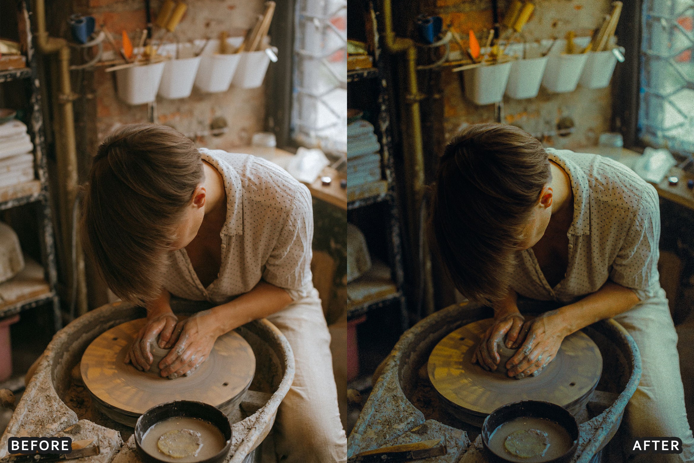 AI-Optimized Earthy Ceramics Product Lightroom Presets