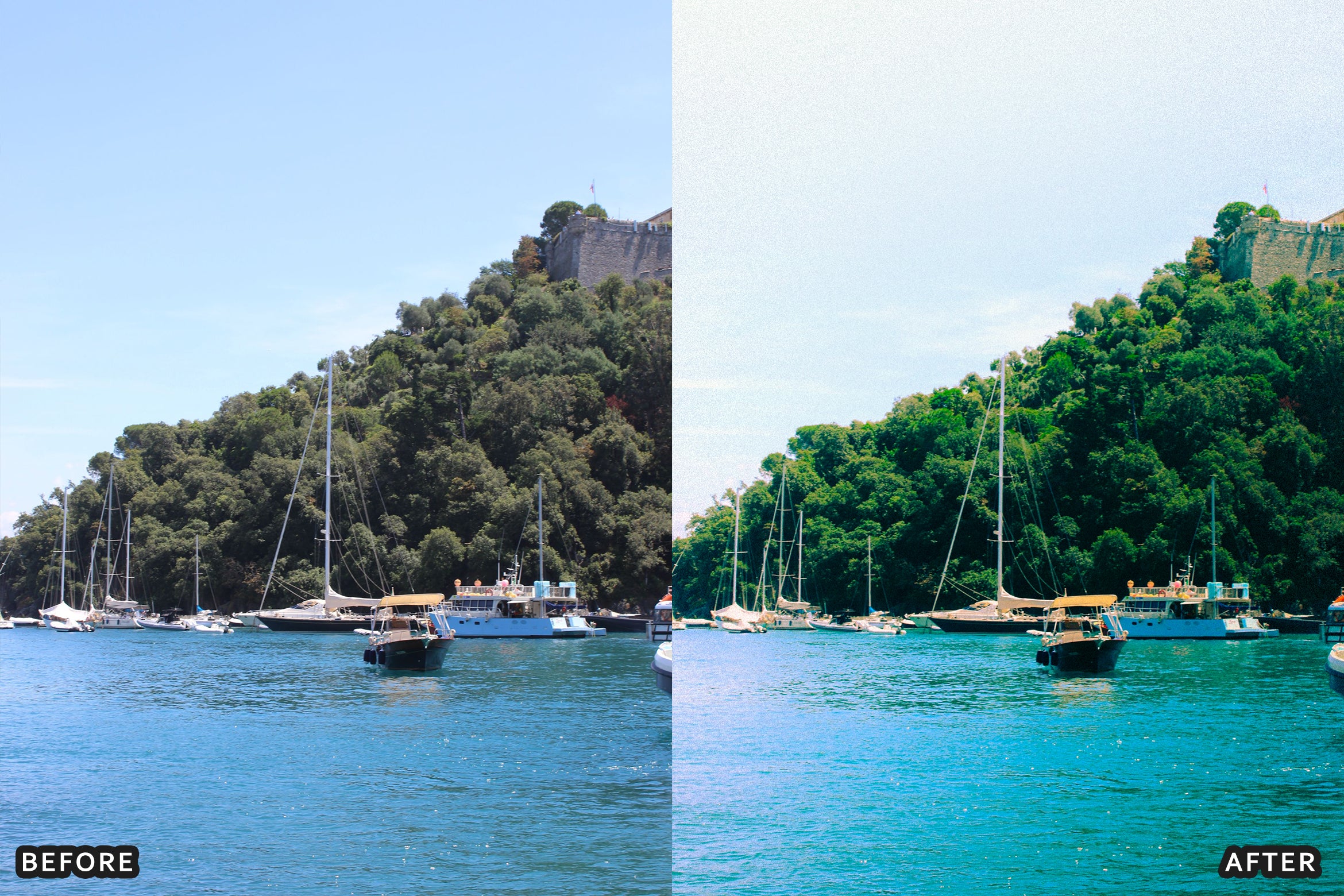 AI-Optimized Mediterranean Riviera Landscape Lightroom Presets