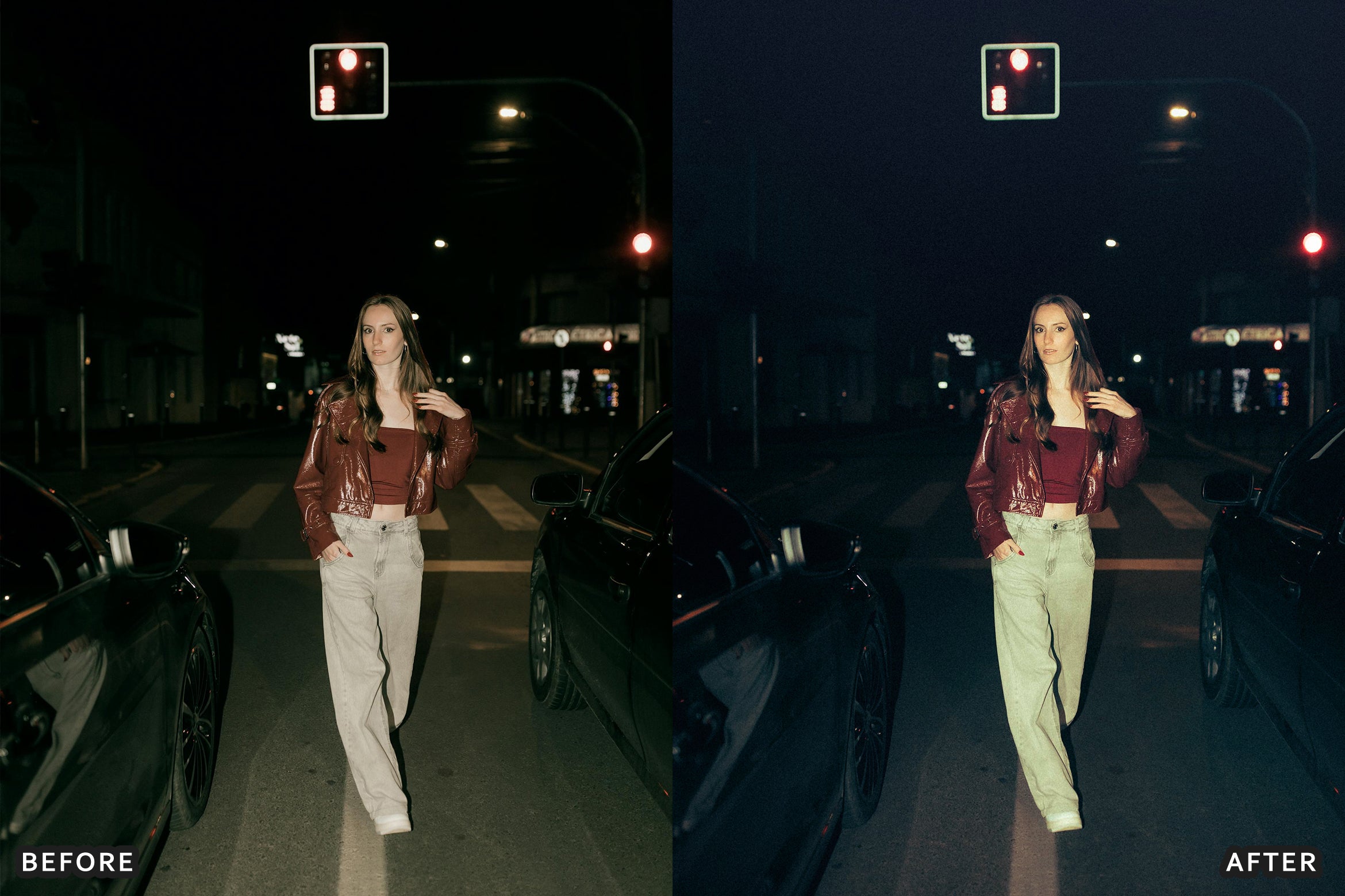 AI-Optimized Midnight Flash Street Lightroom Presets