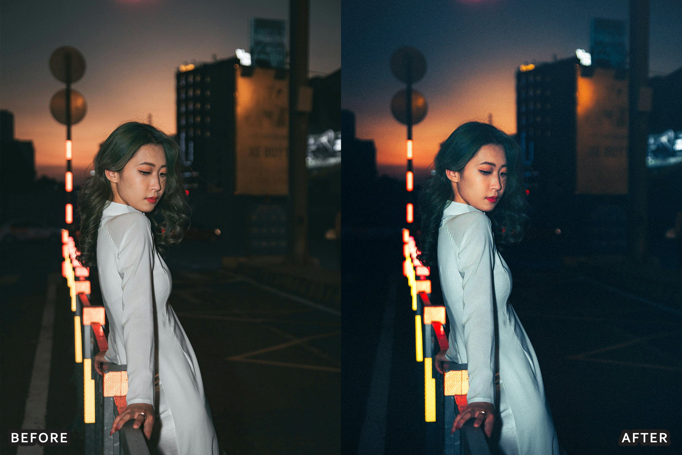 AI-Optimized Midnight Flash Street Lightroom Presets