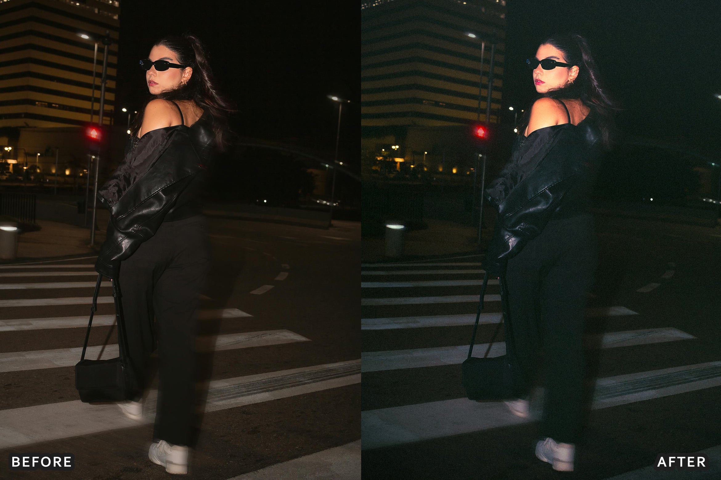 AI-Optimized Midnight Flash Street Lightroom Presets