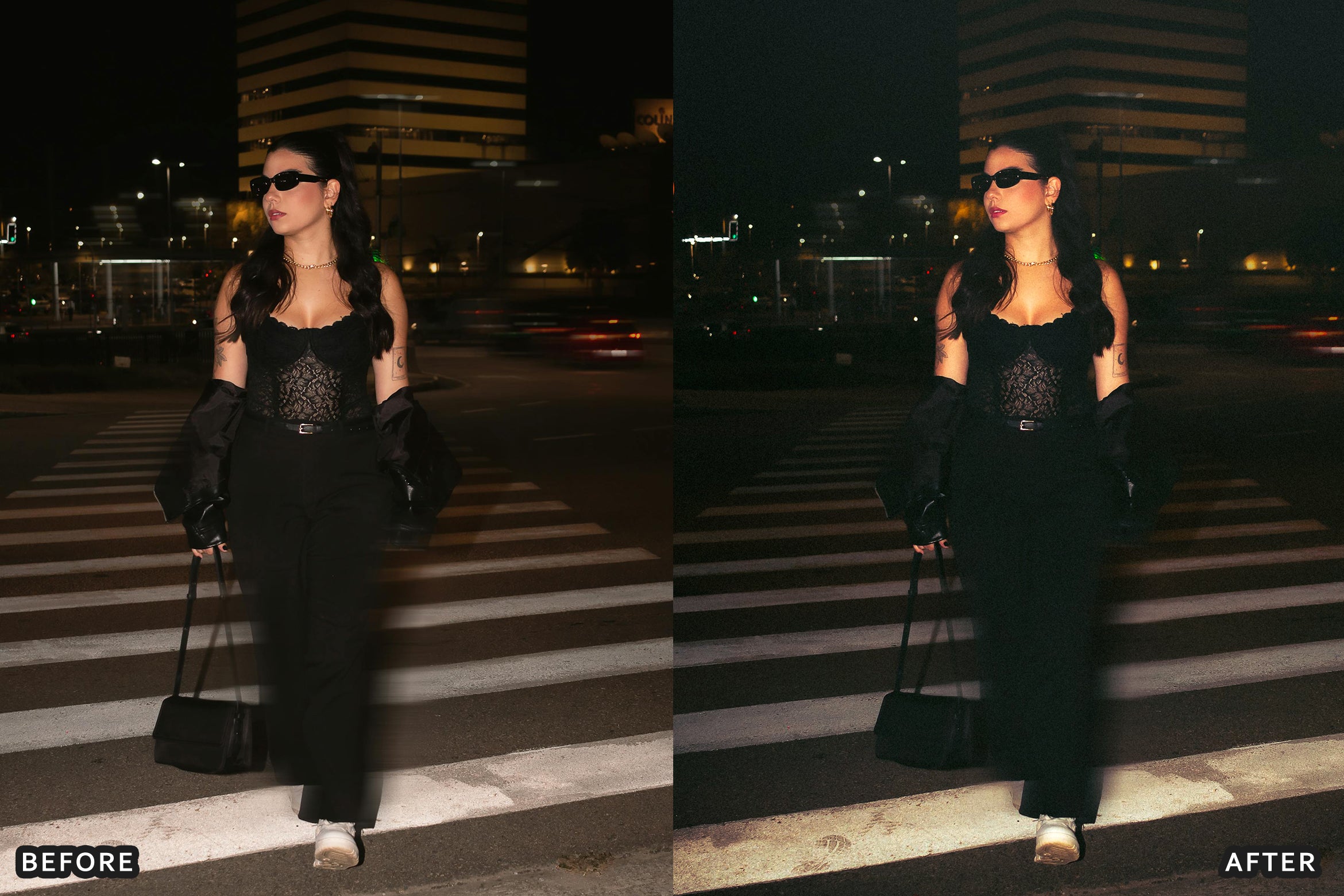 AI-Optimized Midnight Flash Street Lightroom Presets