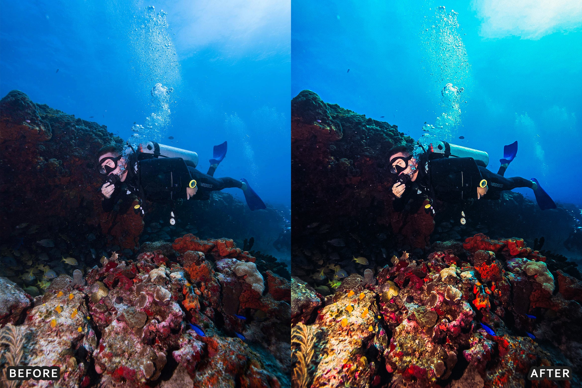 AI-Optimized Moody Underwater Lightroom Presets - Lightroom Presets - by AAA Presets