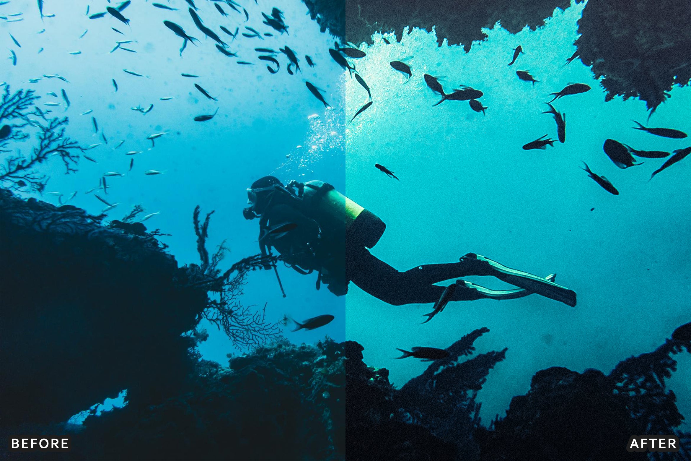 AI-Optimized Moody Underwater Lightroom Presets - Lightroom Presets - by AAA Presets