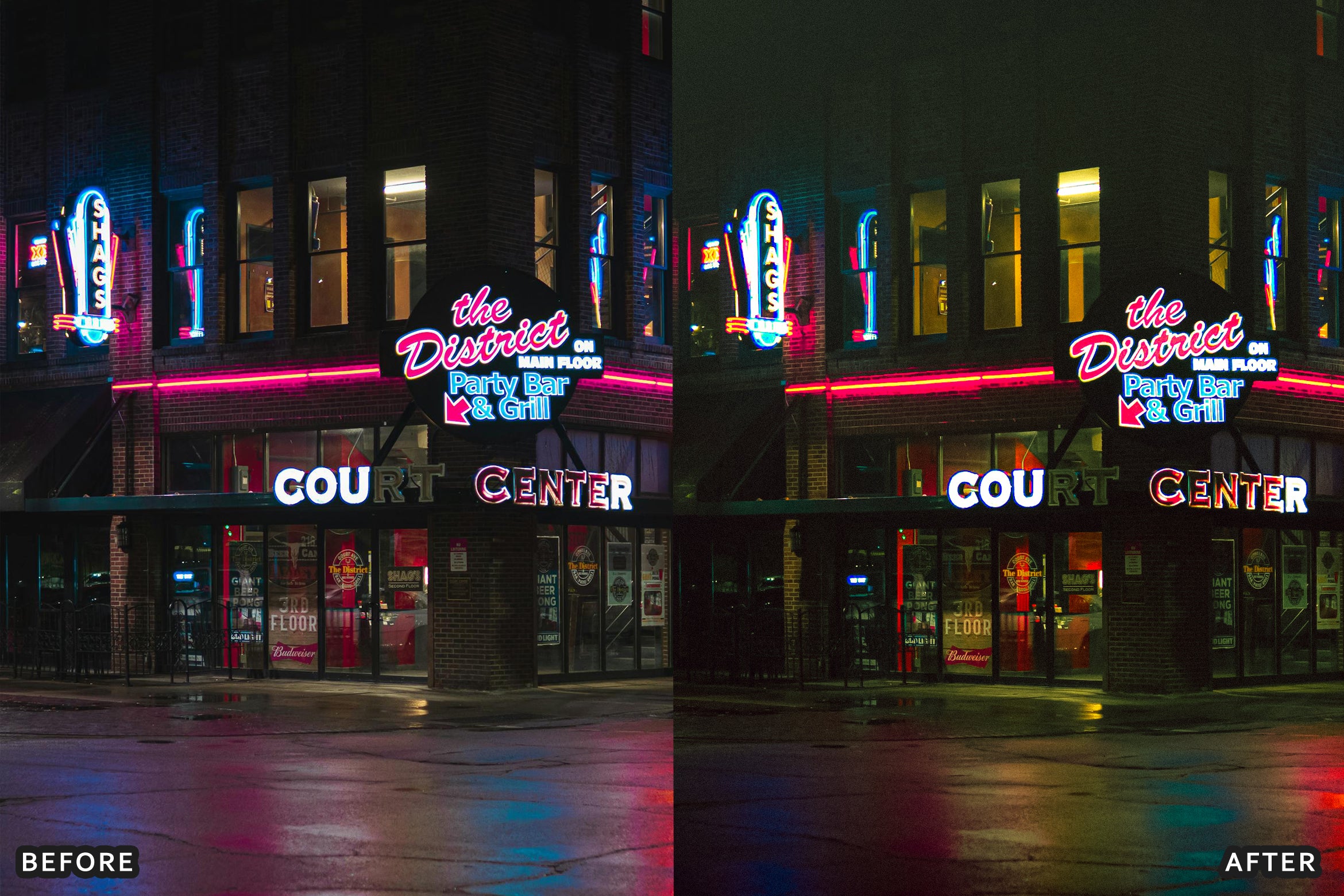 AI-Optimized Neon Street Lightroom Presets