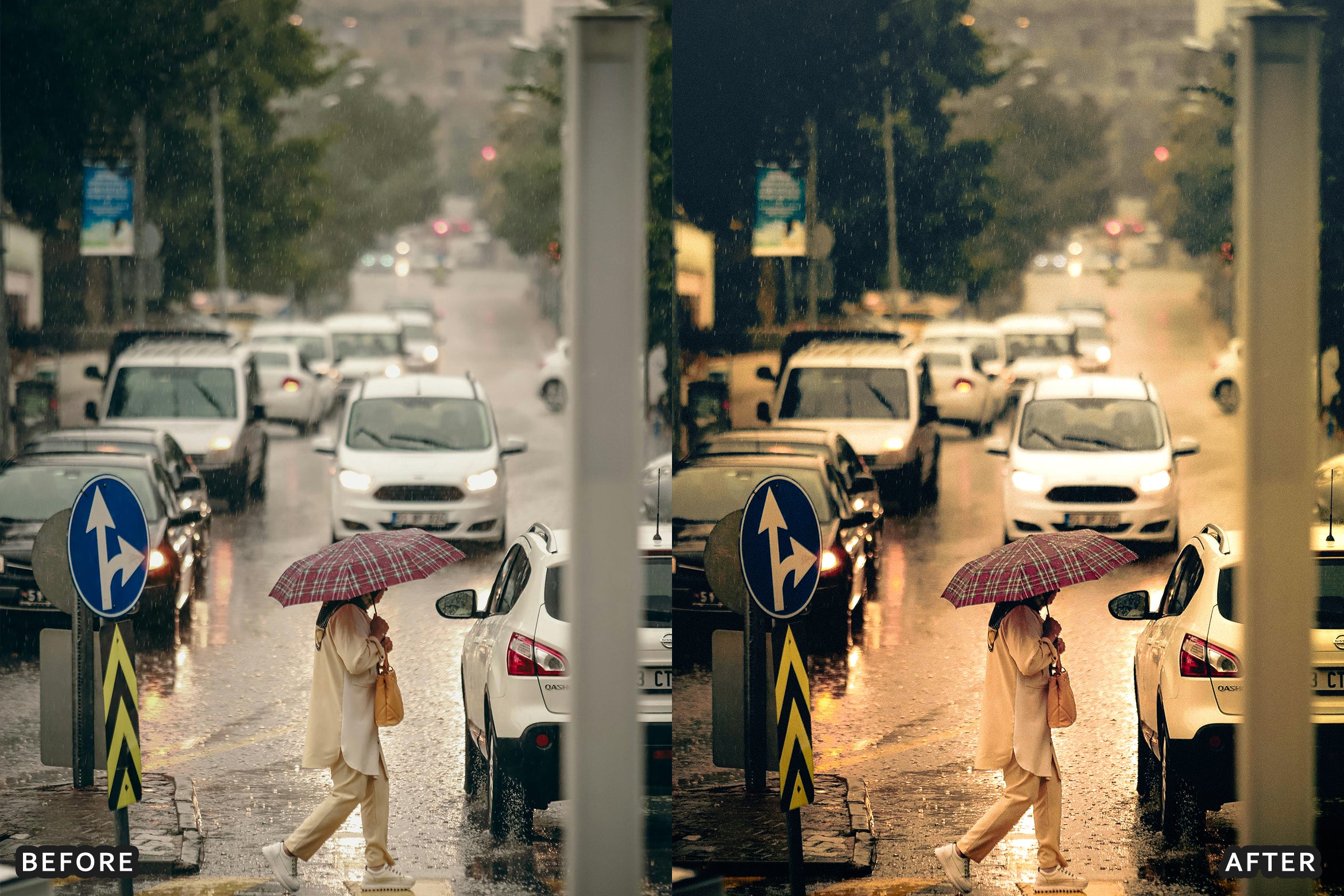 AI-Optimized Rainy Street Film Lightroom Presets