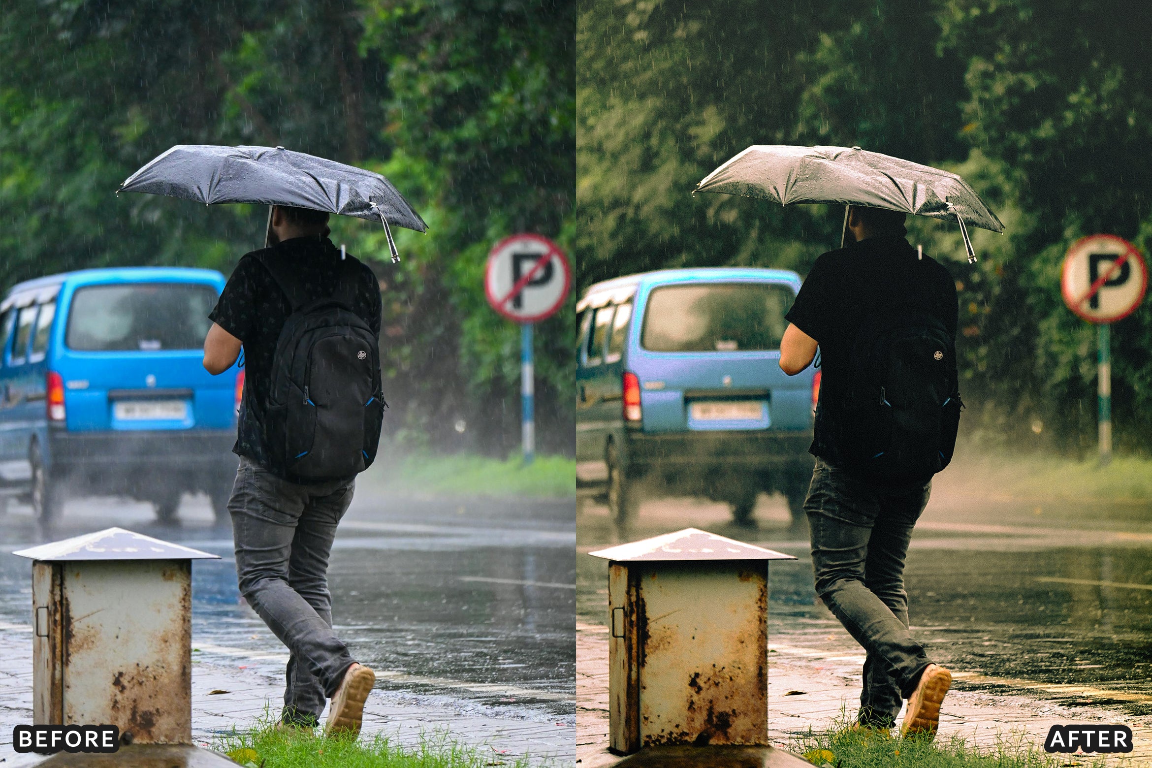 AI-Optimized Rainy Street Film Lightroom Presets