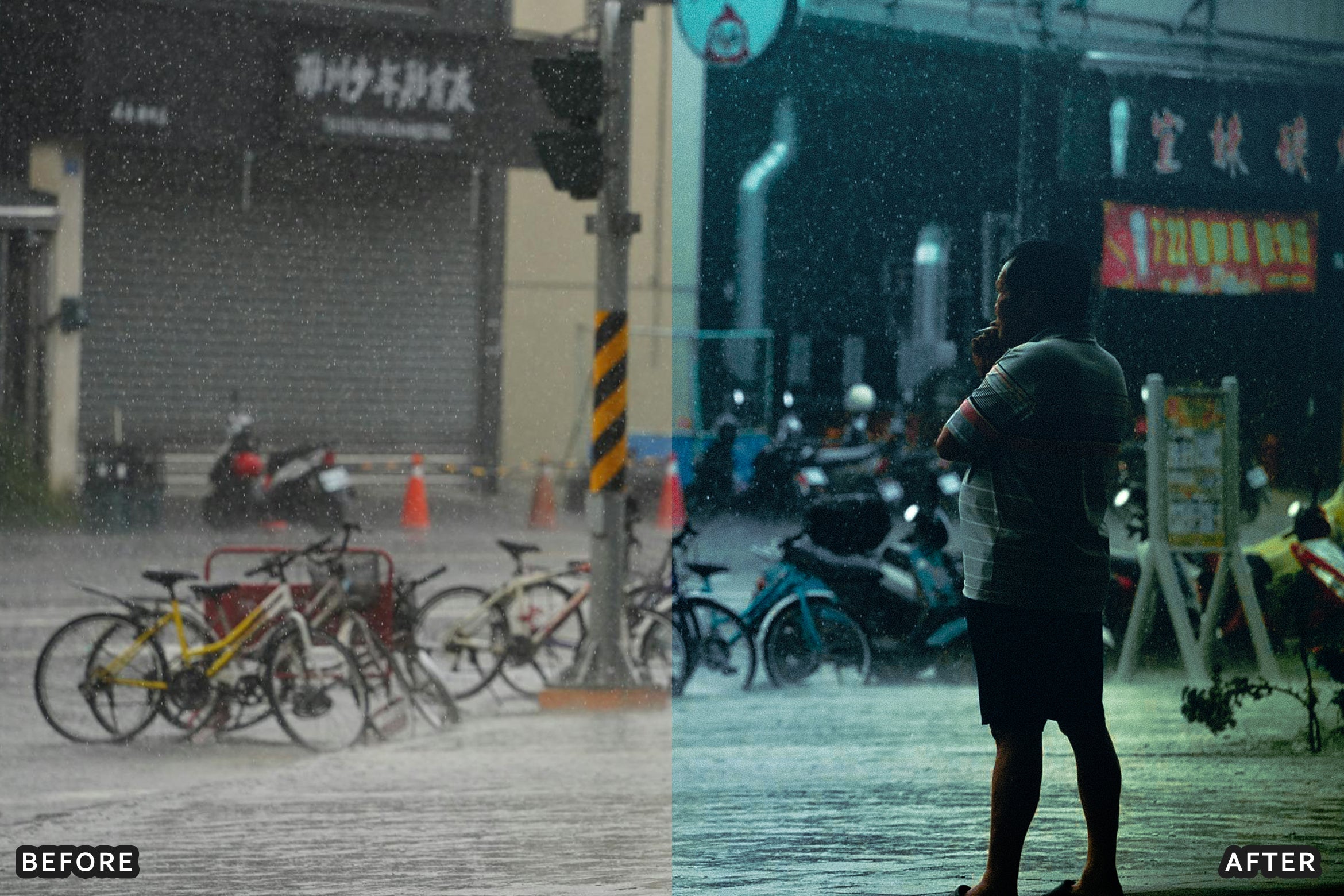 AI-Optimized Rainy Street Film Lightroom Presets
