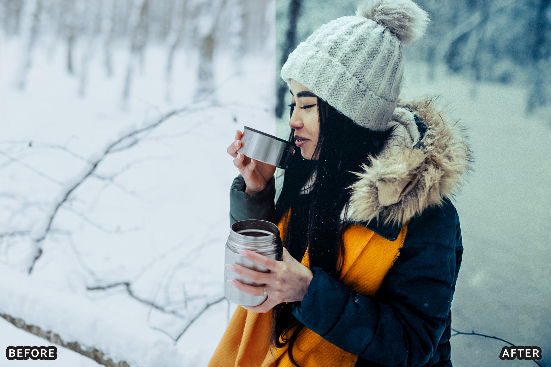 AI-Optimized Winter Snow Portrait Lightroom Presets