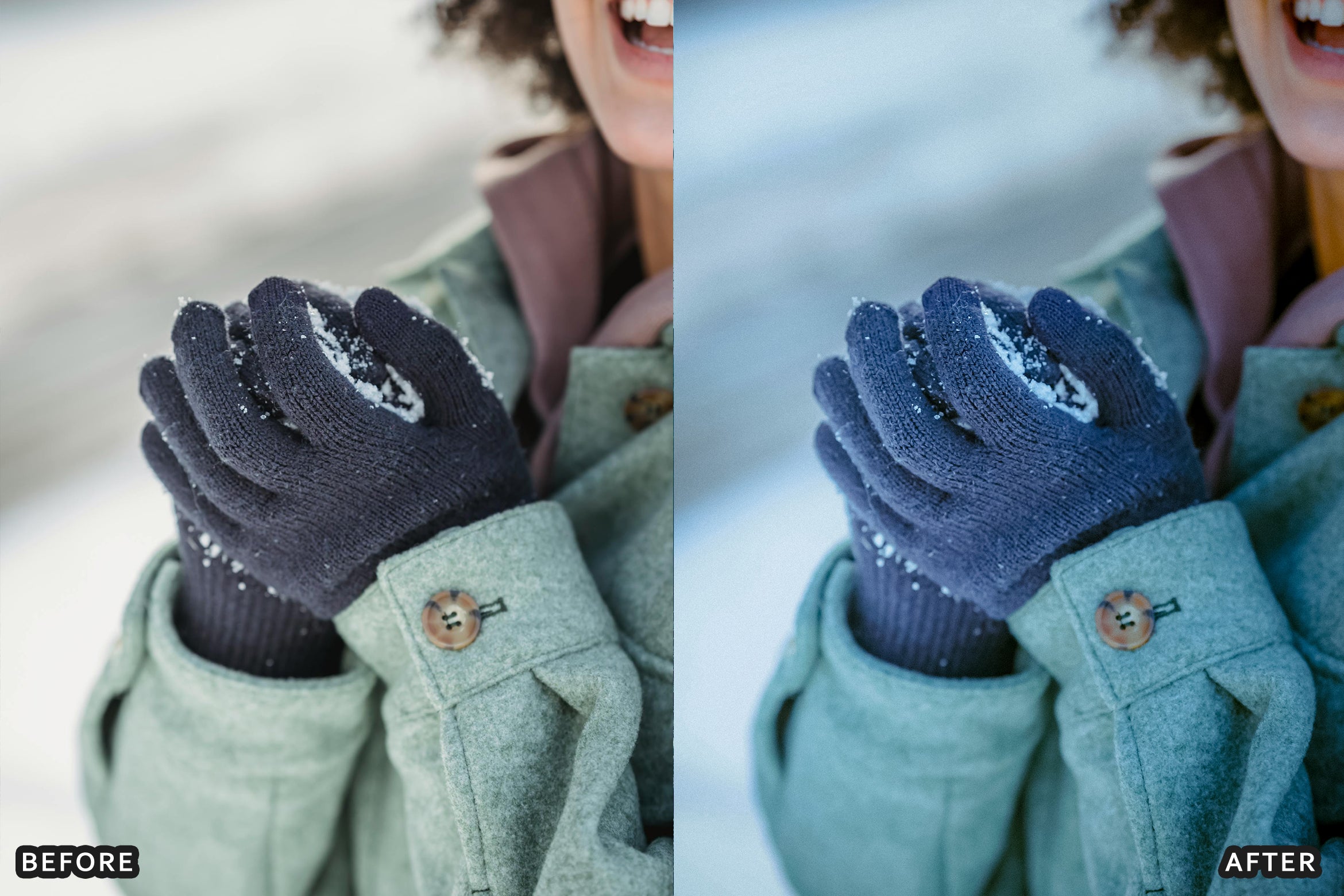 AI-Optimized Winter Sun Snow Portrait Lightroom Presets
