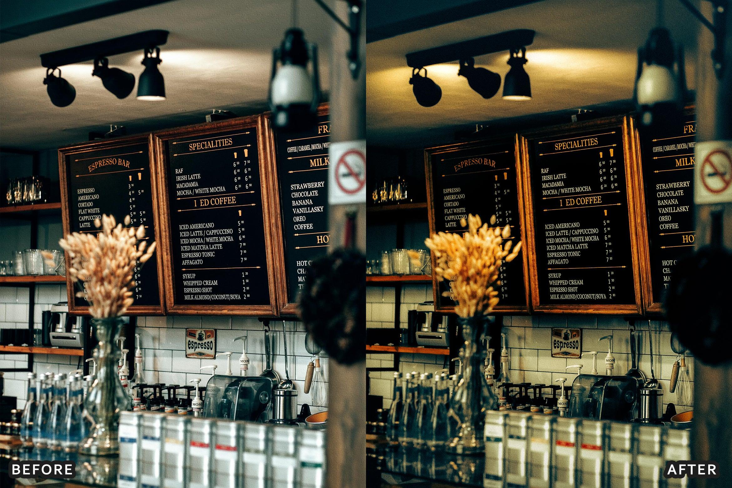 AI-Optimized Aesthetic Coffee Shop Warm Film Lightroom Presets - Lightroom Presets - by AAA Presets