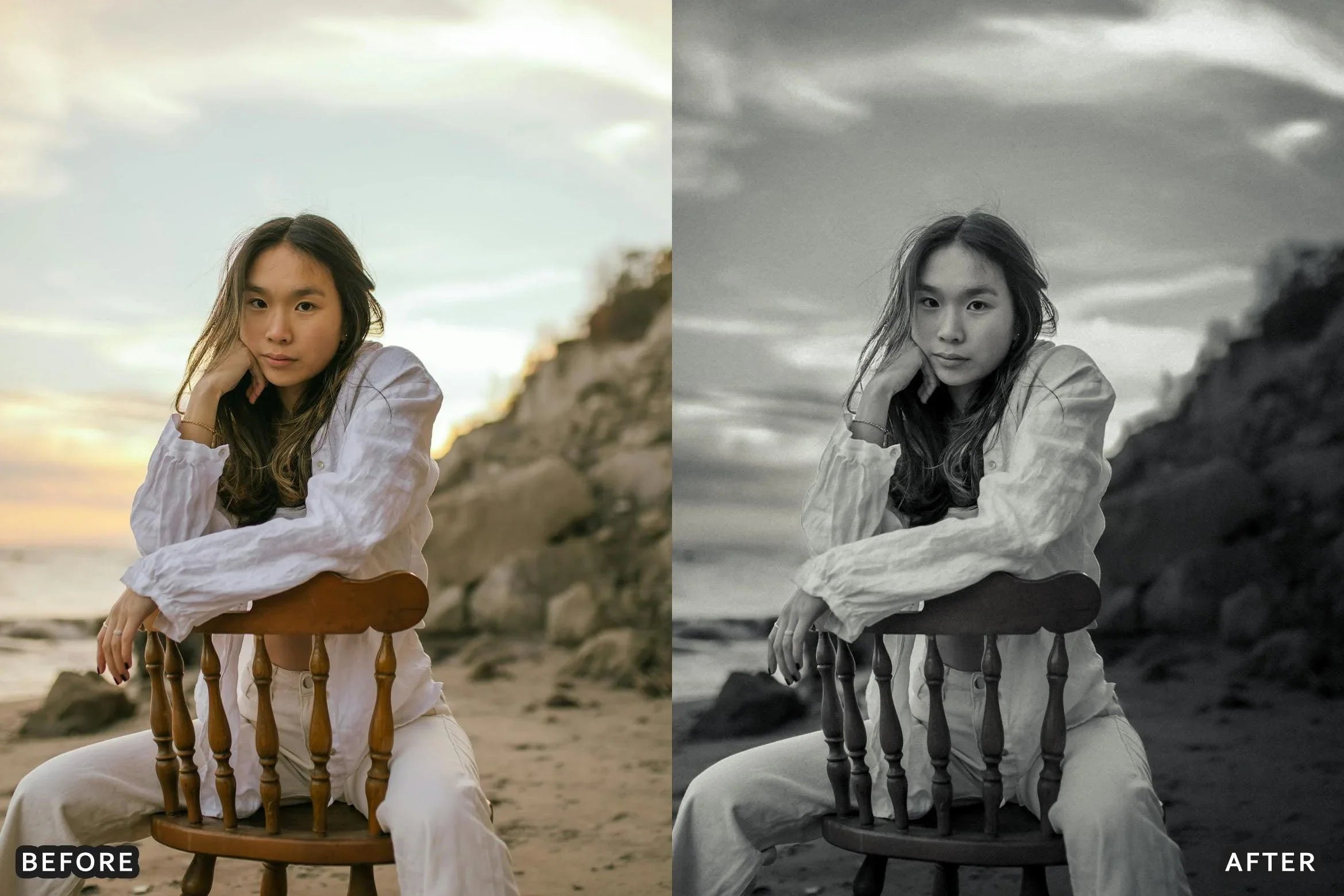 AI-Optimized Black and White Lightroom Presets - Lightroom Presets - by AAA Presets