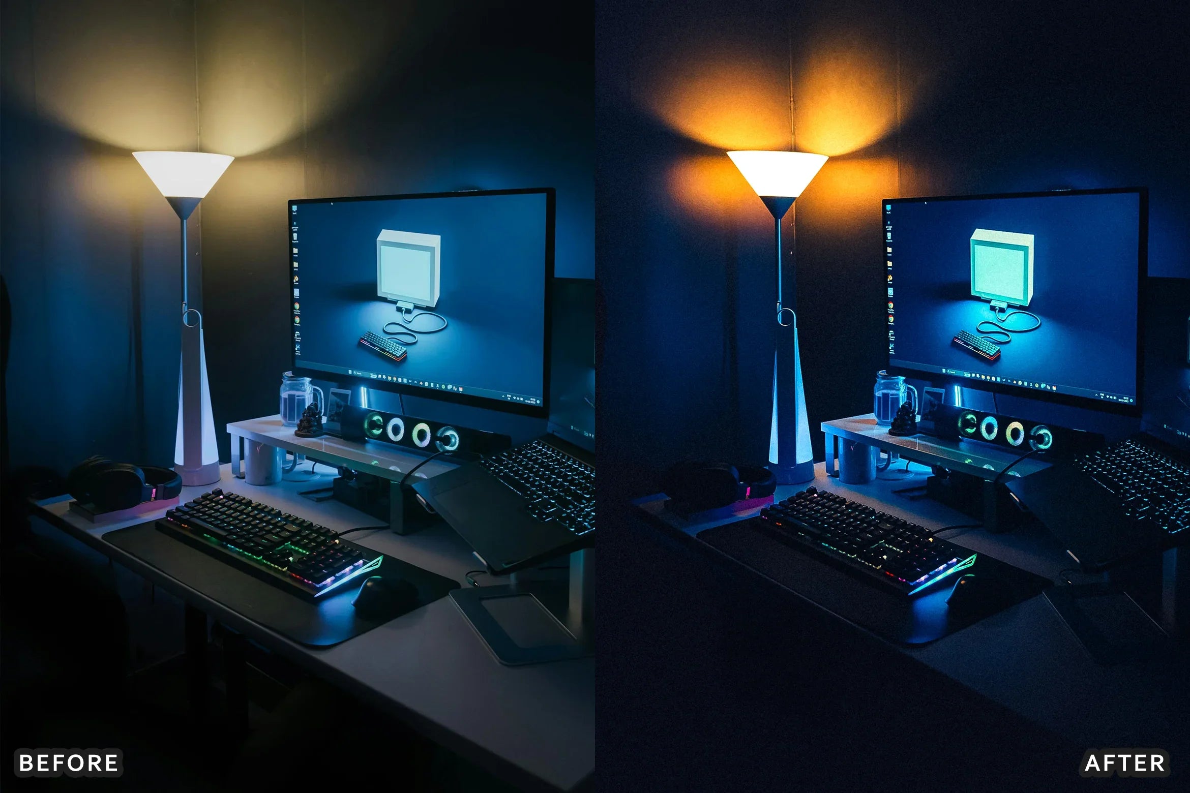 AI-Optimized Desk Setup Studio Lightroom Presets - Lightroom Presets - by AAA Presets