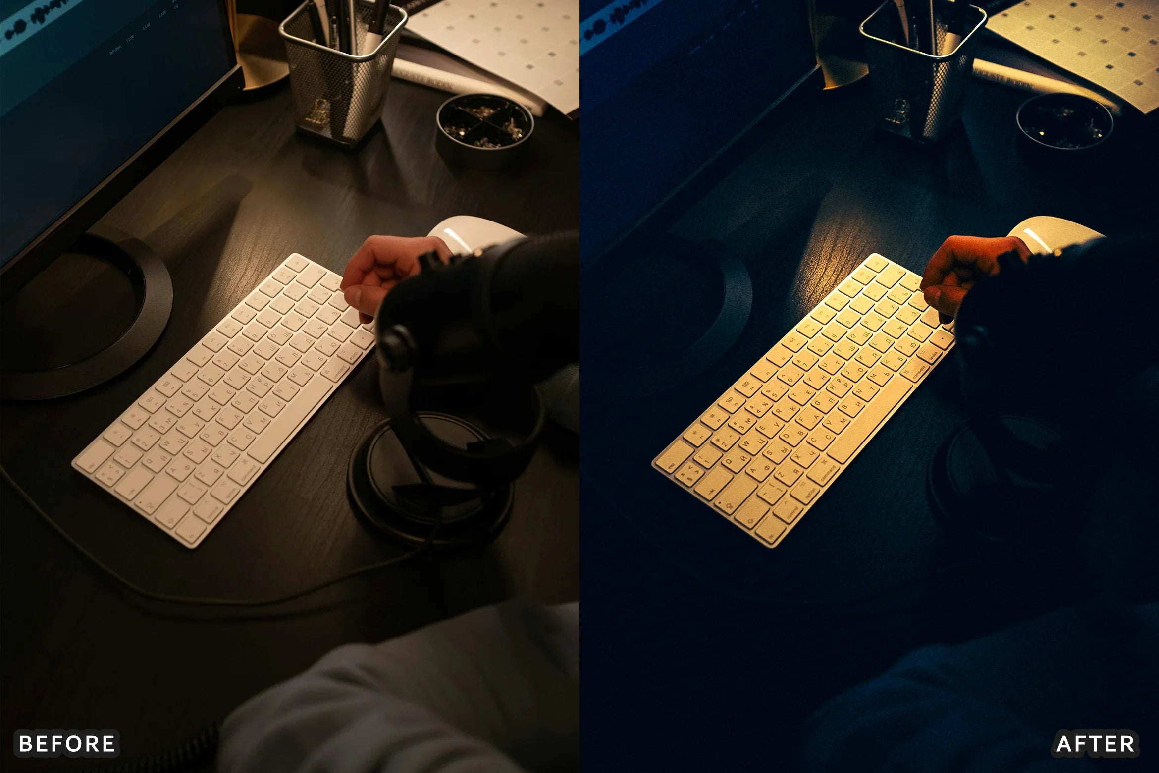 AI-Optimized Desk Setup Studio Lightroom Presets - Lightroom Presets - by AAA Presets