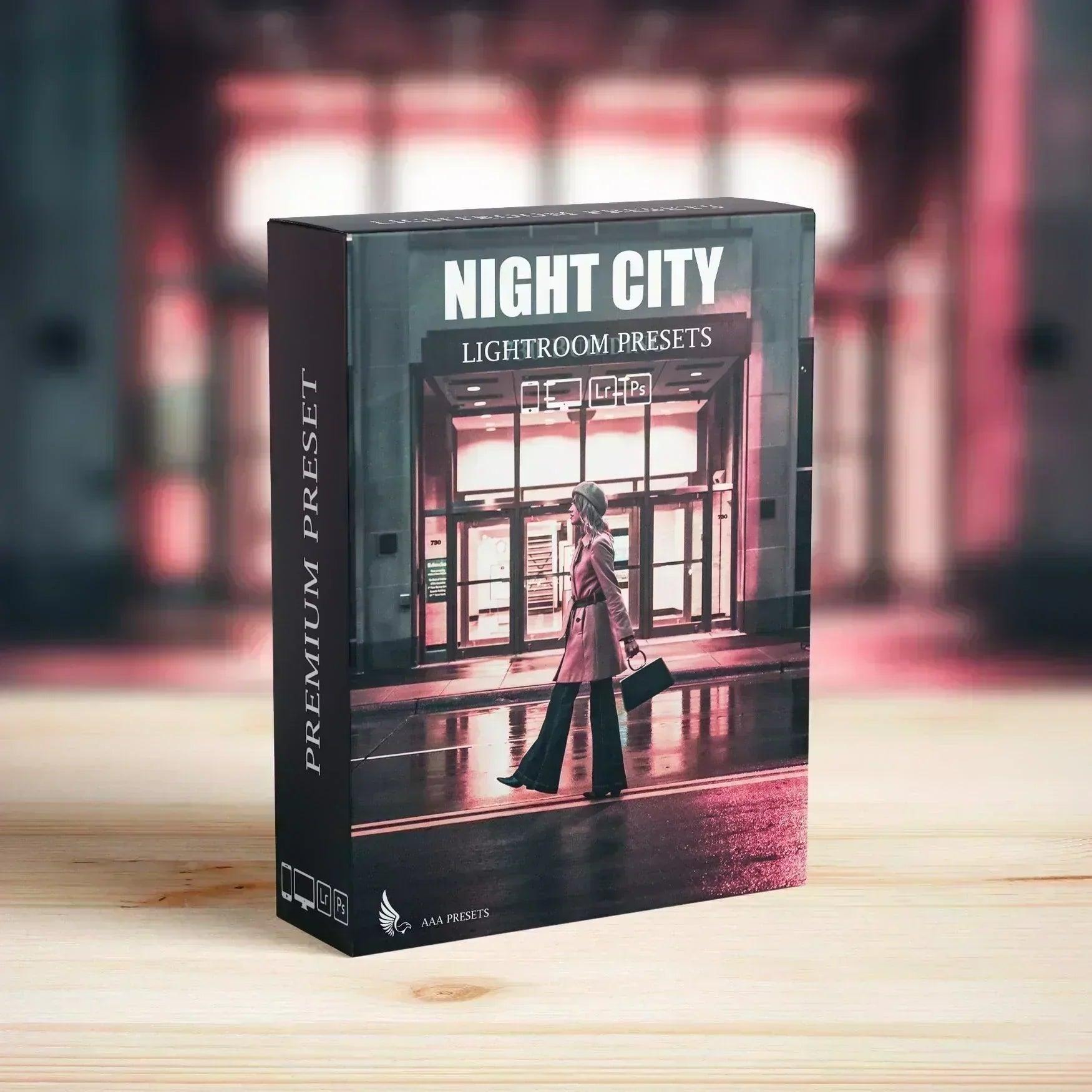 Night City Neon Light Presets - Lightroom Presets - by AAA Presets