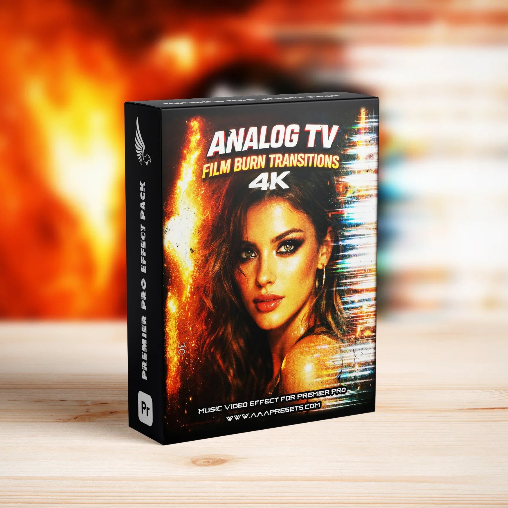 Old TV Burn Transitions for Premiere Pro 4K
