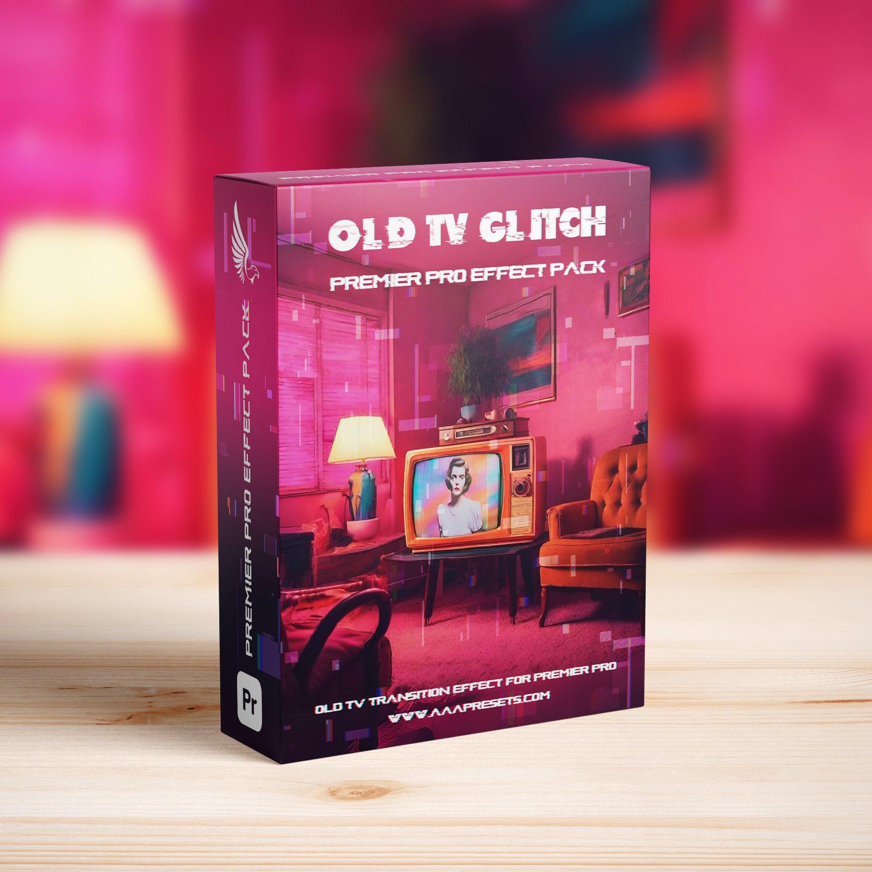 VHS Old TV Glitch Effect Transitions for Premiere Pro - Premiere Pro Transitions - by AAA Presets