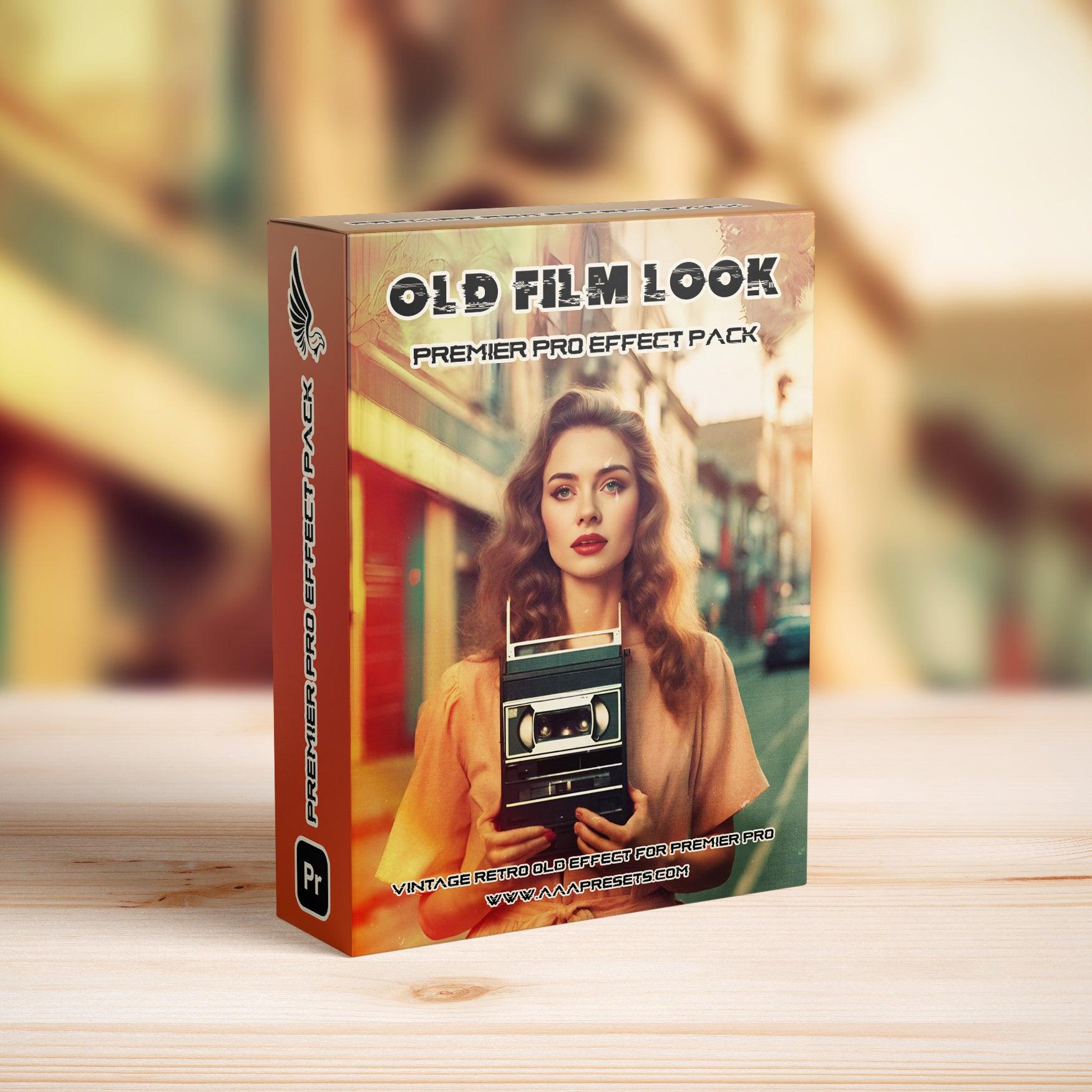 Vintage Old School VHS Overlay Effect - Classic Film Overlay for Premiere Pro - Premiere Pro Transitions - by AAA Presets