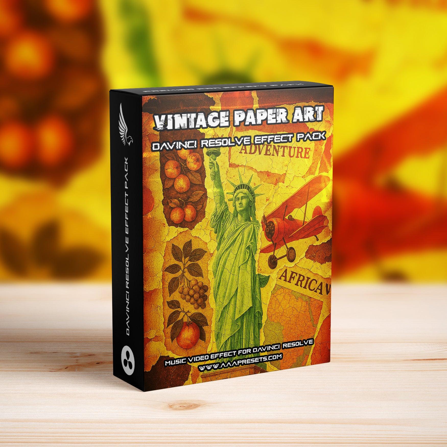 Vintage Paper Art Transitions in DaVinci Resolve - DaVinci Resolve Transitions - by AAA Presets