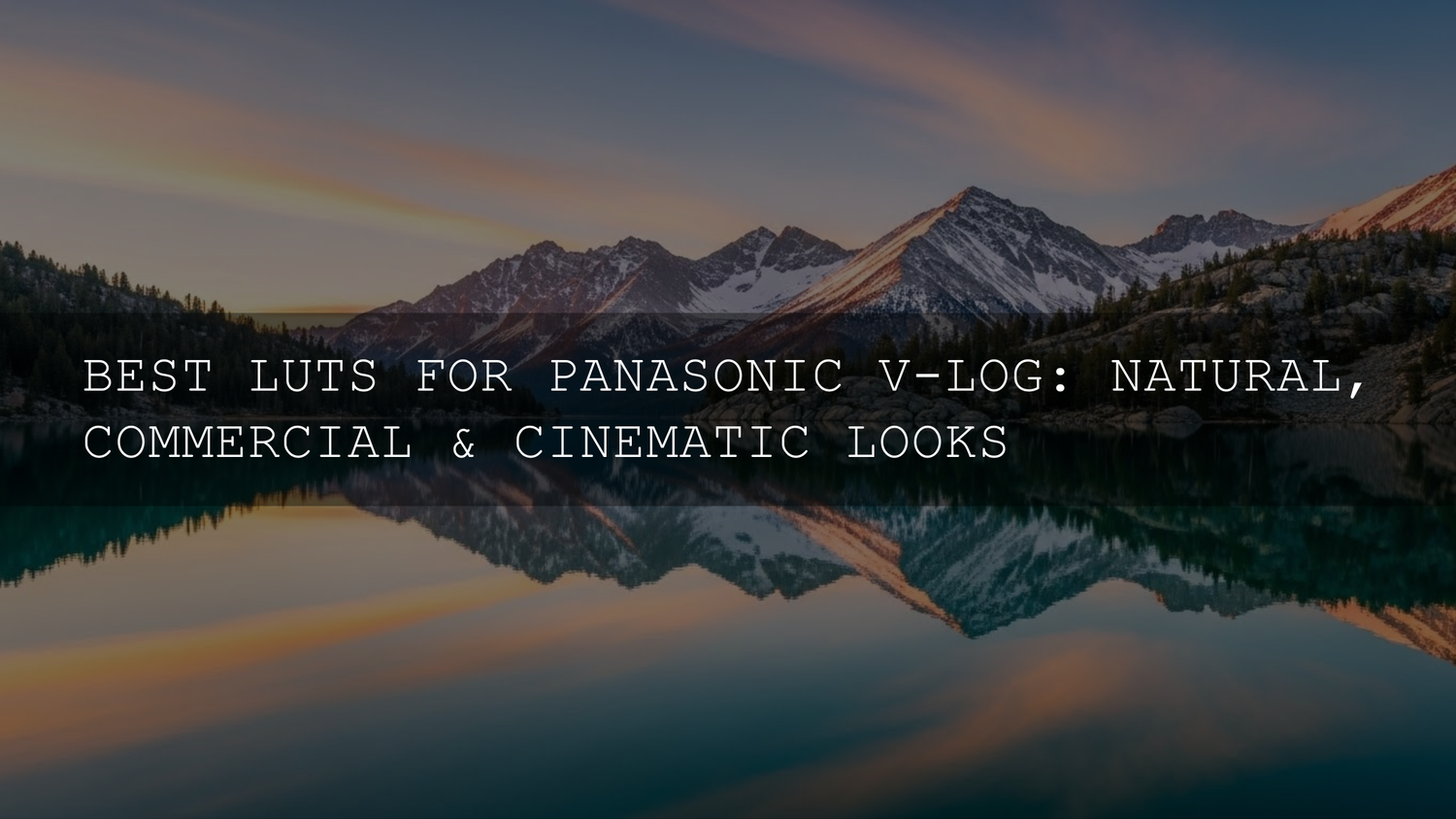 Mastering Your Panasonic V-Log: The Ultimate Guide to Natural, Commercial & Cinematic LUTs - AAA Presets