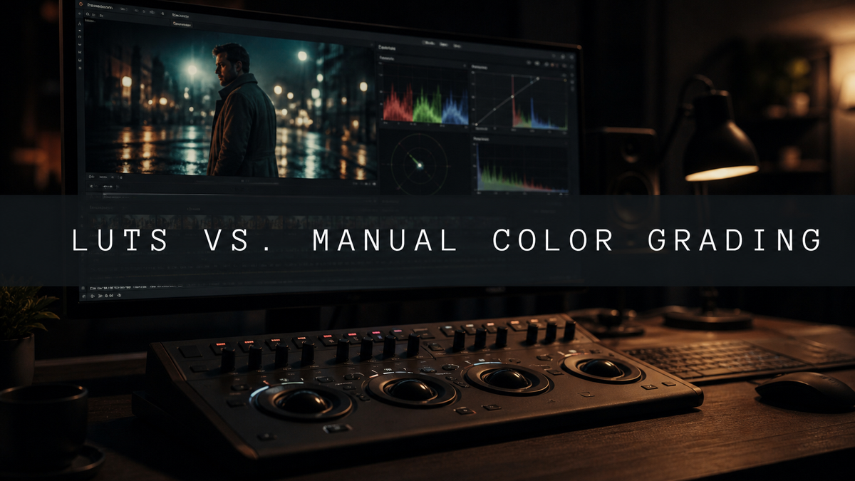 LUTs versus manual color grading workflow comparison