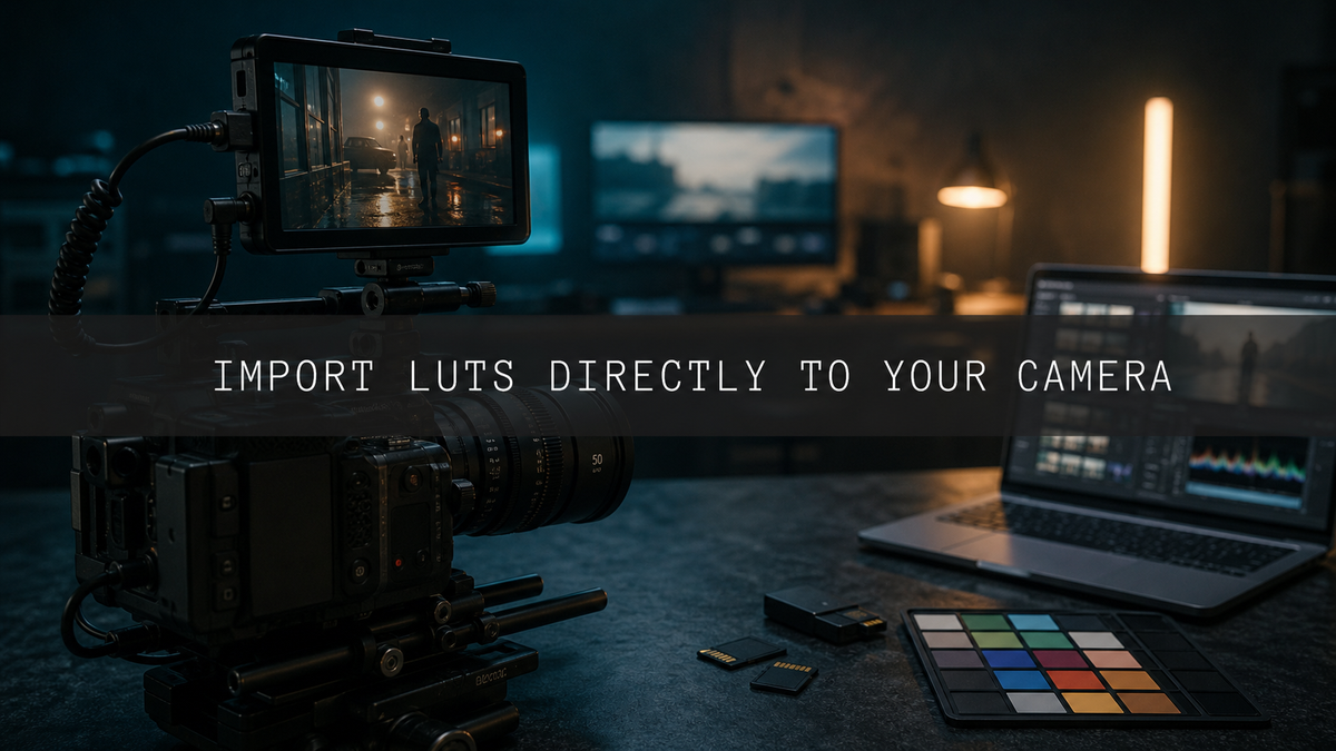 Import LUTs directly to a camera for on-set color monitoring