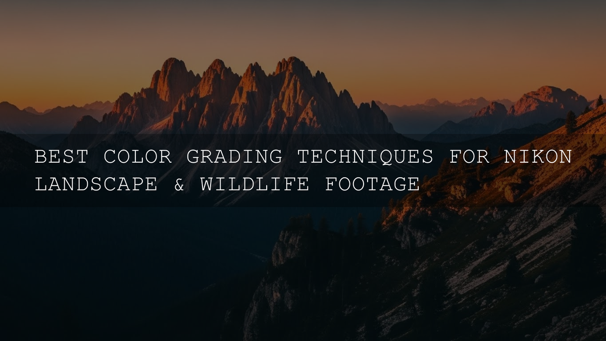 Advanced Nikon Color Grading Techniques for Stunning Landscapes & Wildlife