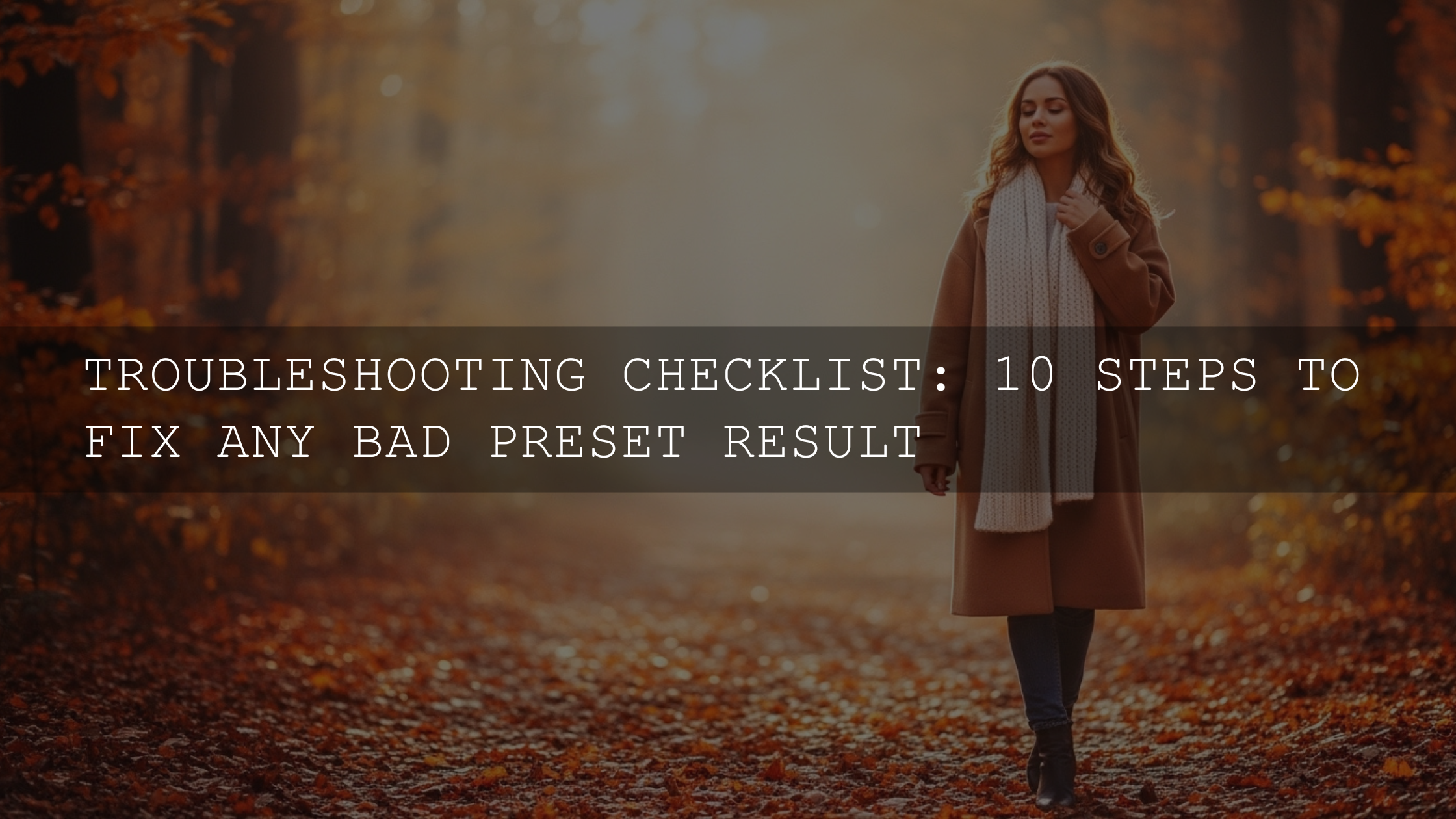 The Ultimate 10-Step Troubleshooting Checklist for Stubborn Preset Problems - AAA Presets