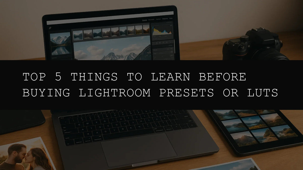 Buying Lightroom presets and video LUTs editing workspace
