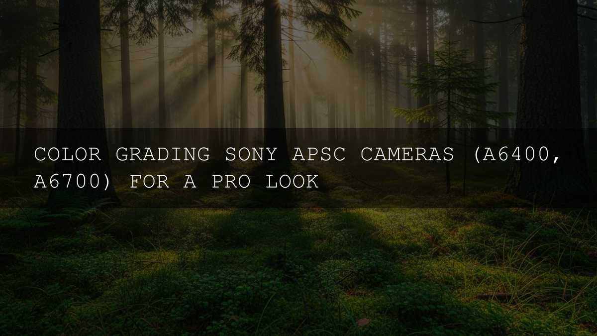 Master Color Grading for Sony APSC Cameras A6400 & A6700 in 2025