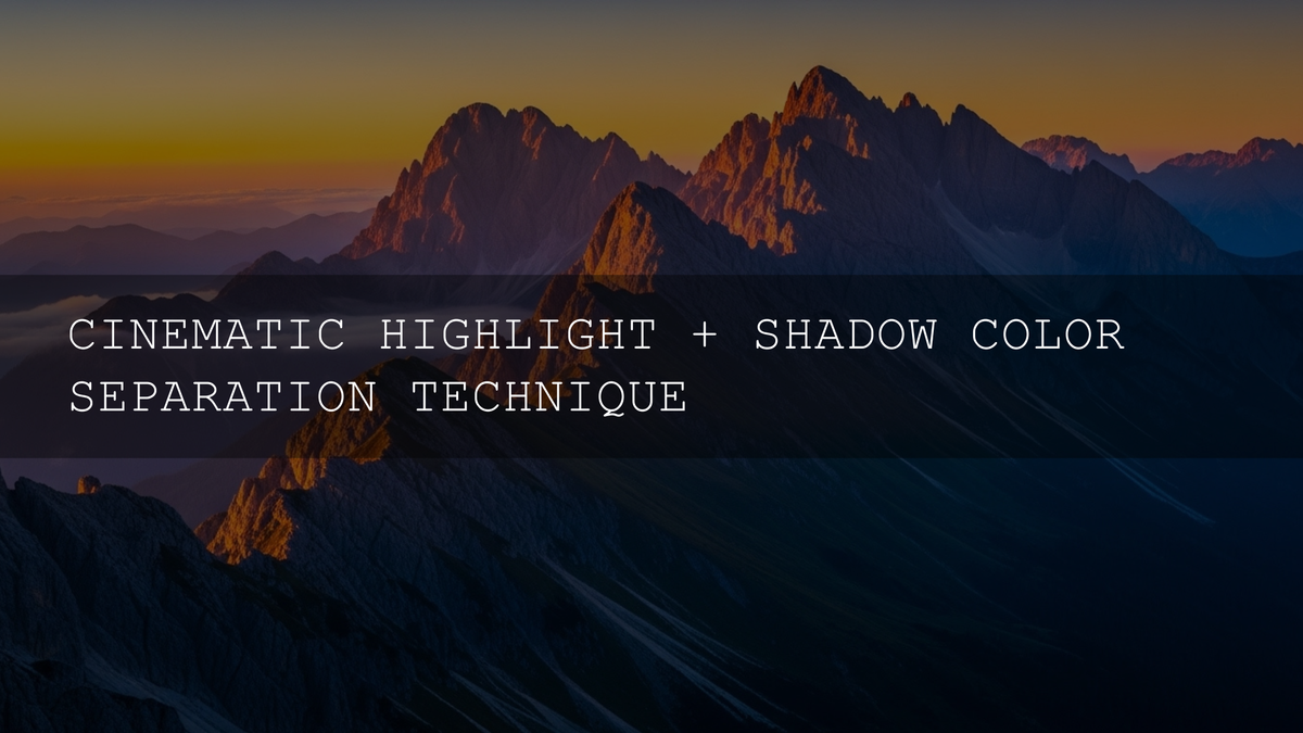 Color Separation Master Master Highlight & Shadow Color Separation for Cinematic Brilliance in 2025