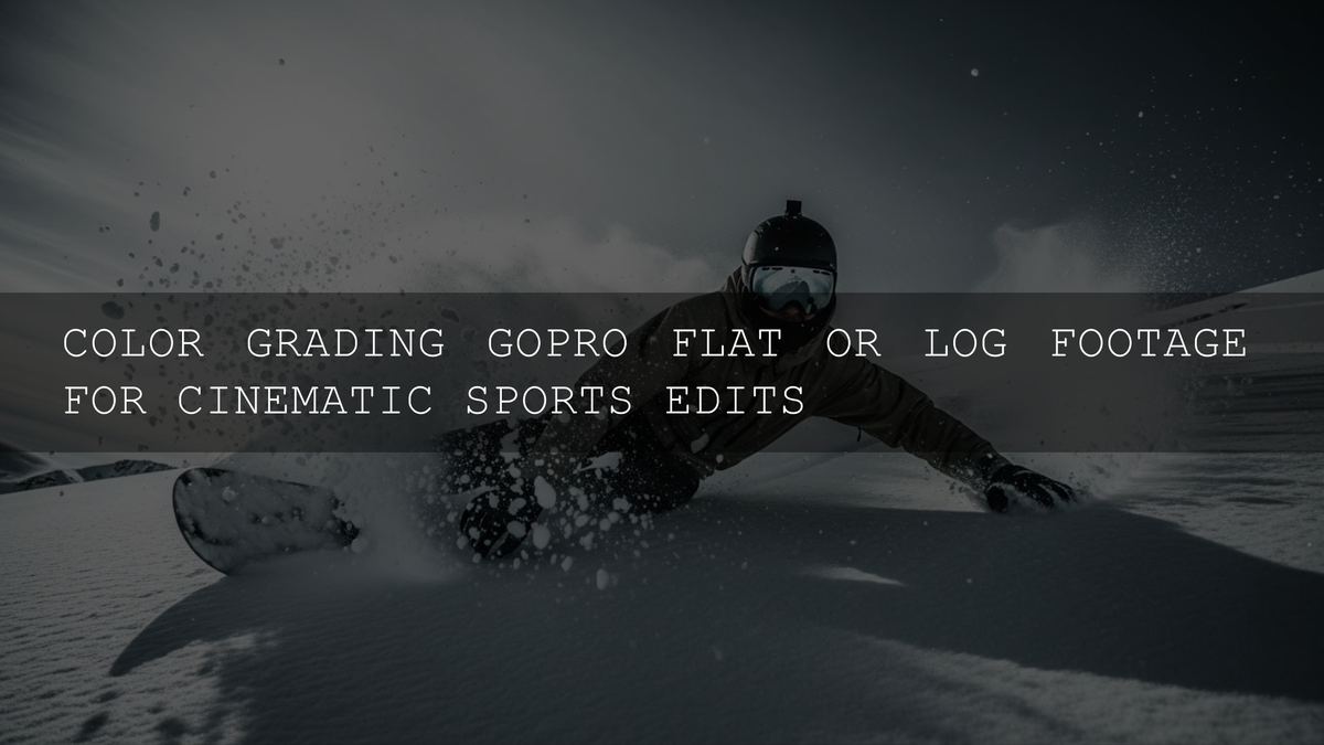 Master GoPro Flat/Log Grading in 2026 for Epic Sports Edits