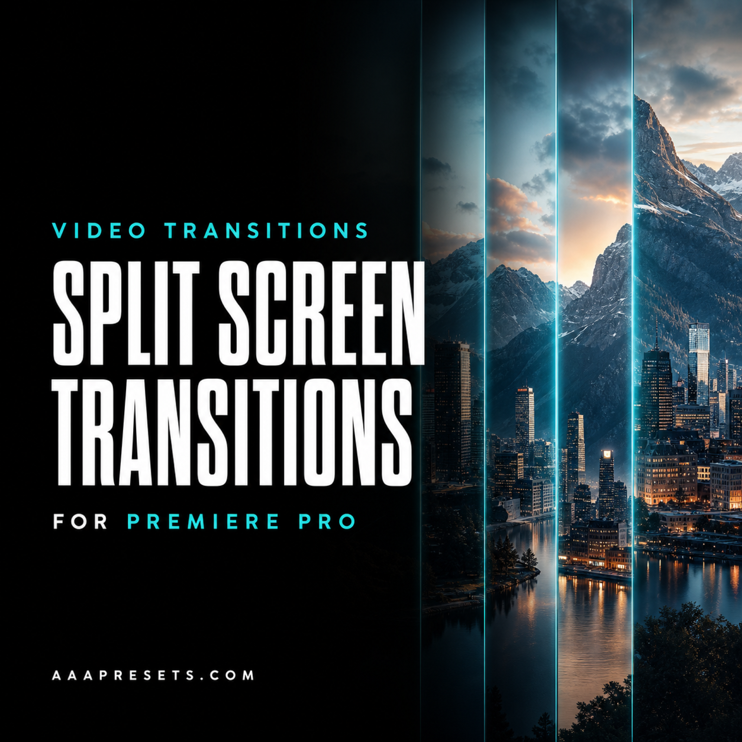 Split Screen Transitions for Premiere Pro