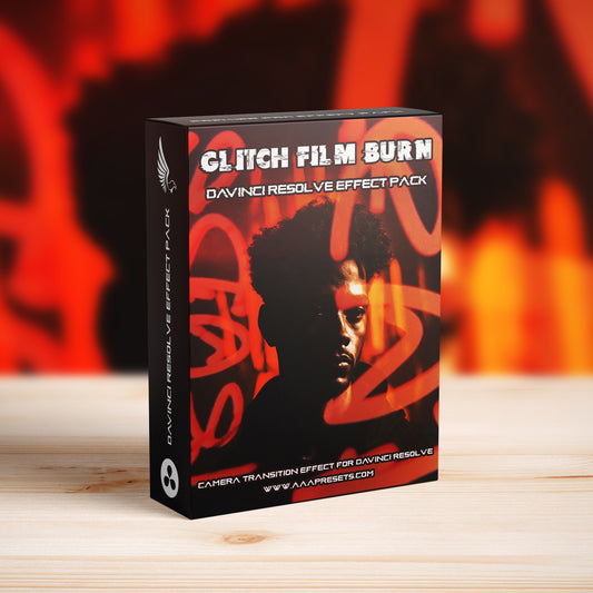 Glitch & Film Burn Transitions Pack for DaVinci Resolve