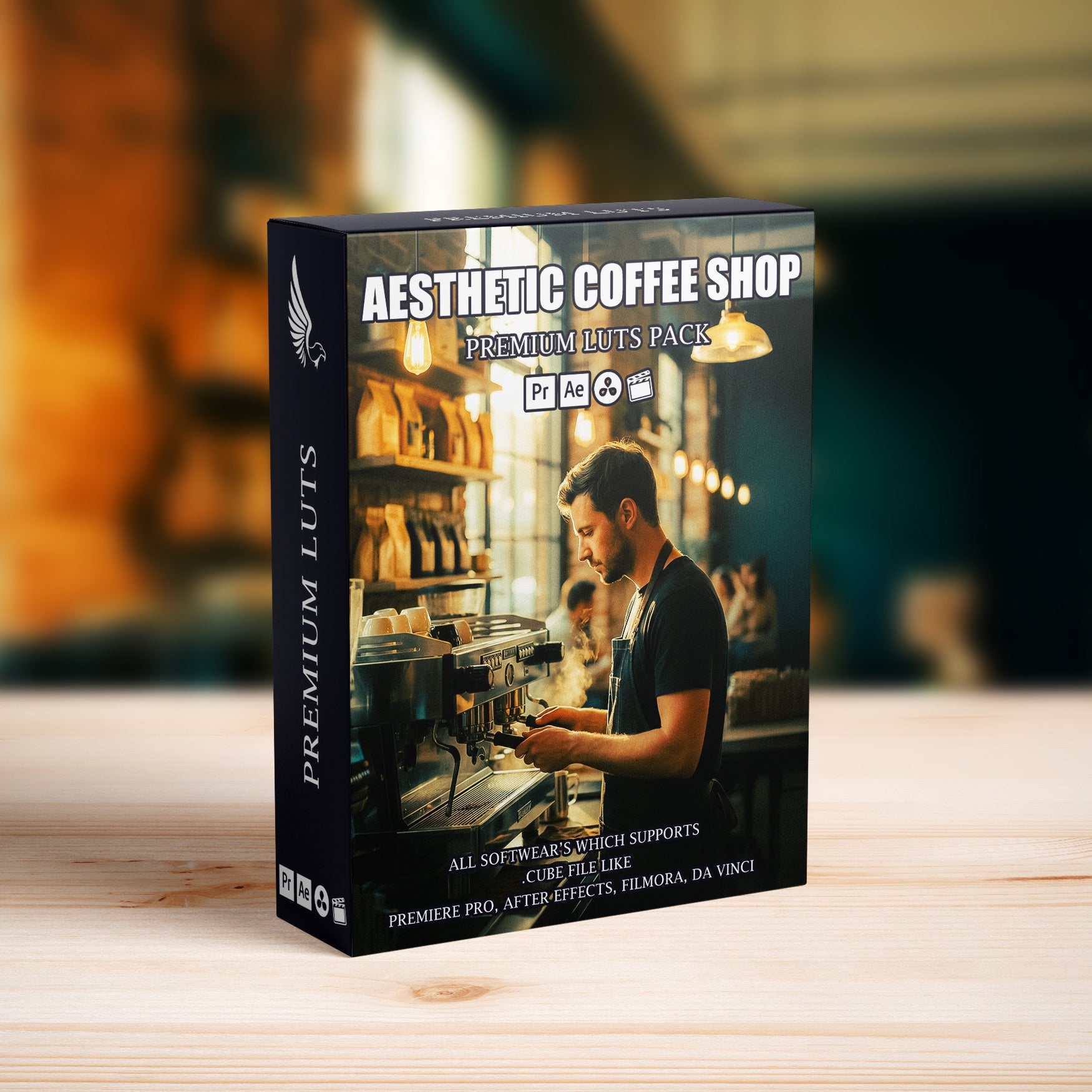 Aesthetic Coffee Shop Cinematic Warm Film LUTs Pack
