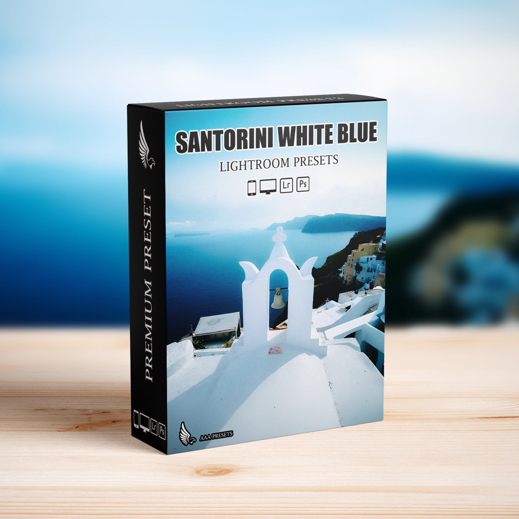 AI-Optimized Santorini White & Blue Lightroom Presets