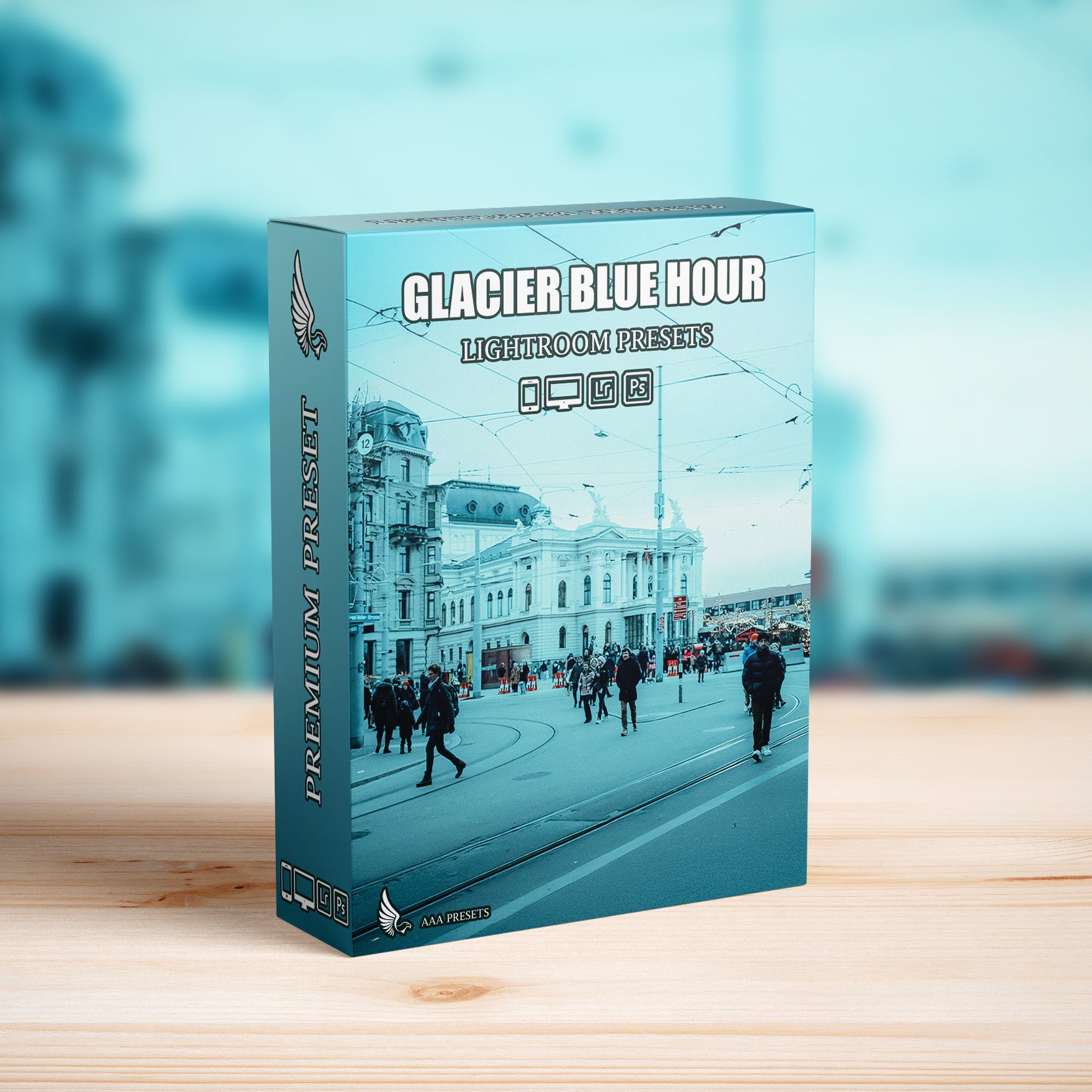 AI-Optimized Glacier Blue Hour Lightroom Presets