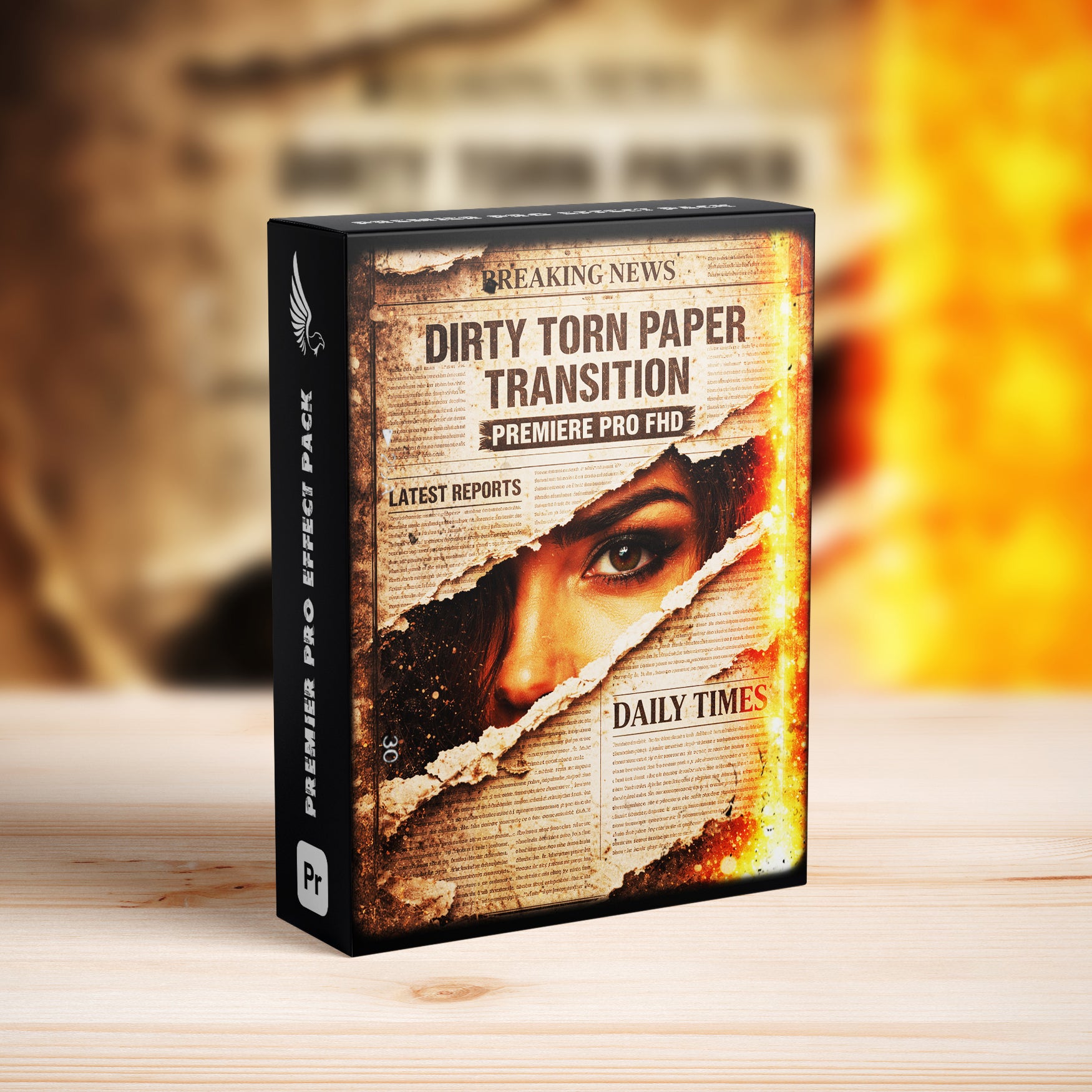 Grunge Torn Paper Transitions for Premiere Pro FHD Only